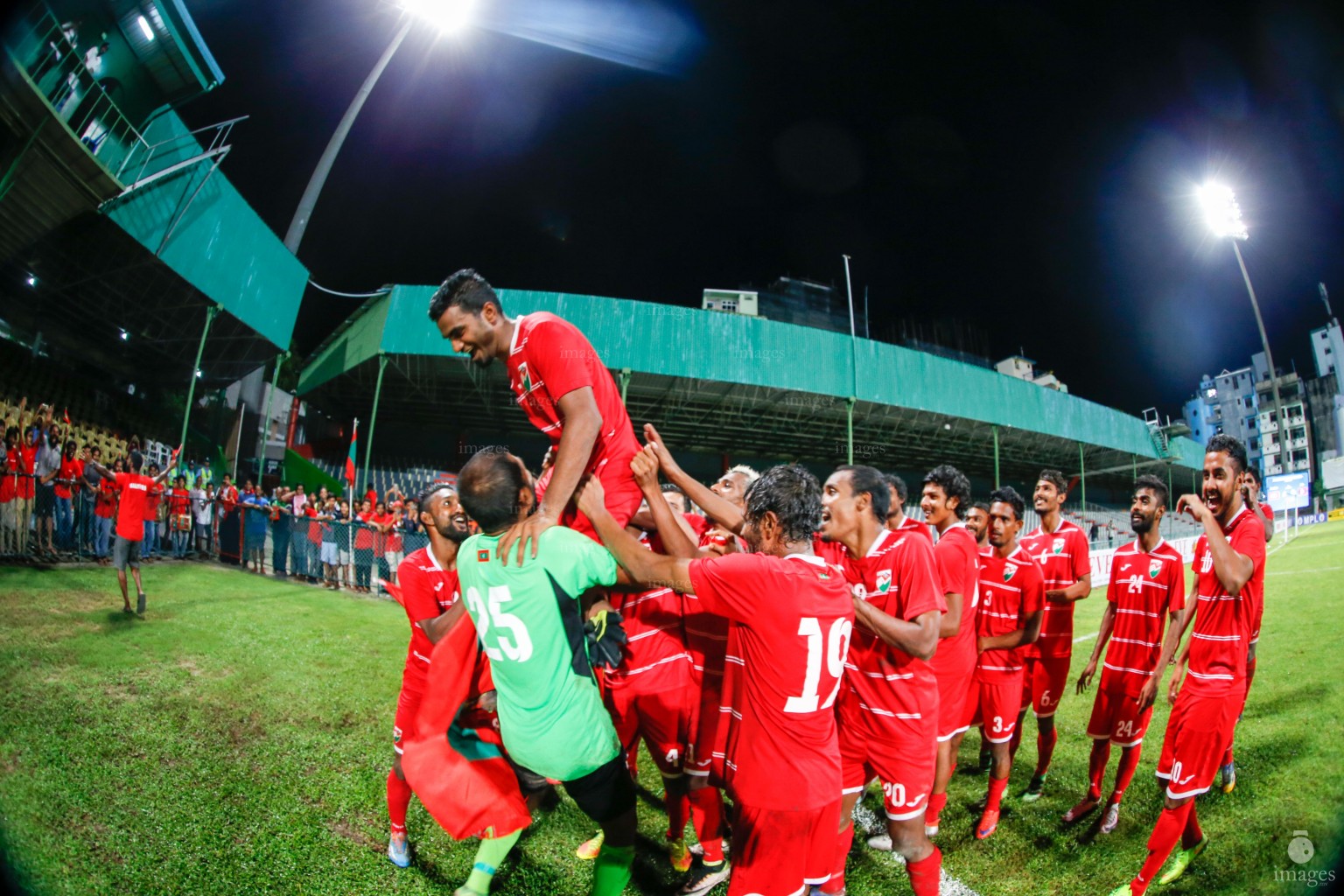 Asian Cup Qualification match between Maldives and Laos in Male', Maldives, Tuesday, September. 06 , 2016. (Images.mv Photo/ Hussain Sinan).