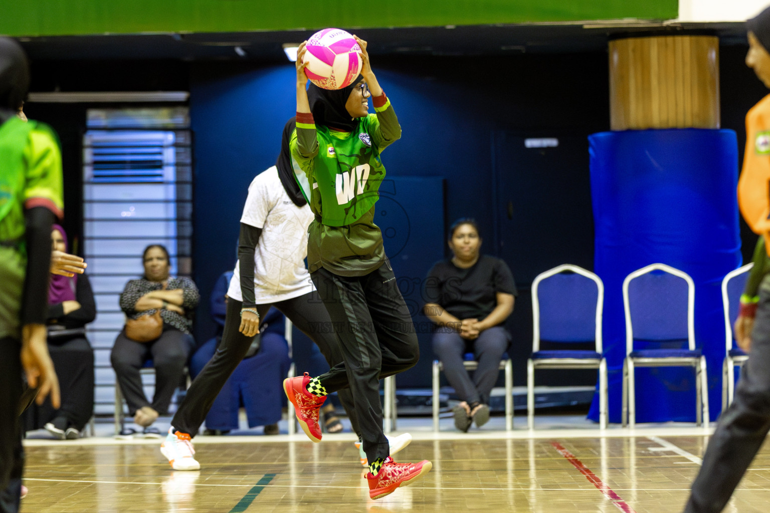 FIONTI A team vs Fionti SC in Day 5 of 3rd Netball Junior Championship, held at Social Center on Thursday 23rd January 2025 . Photos: Shuu Abdul Sattar / images.mv