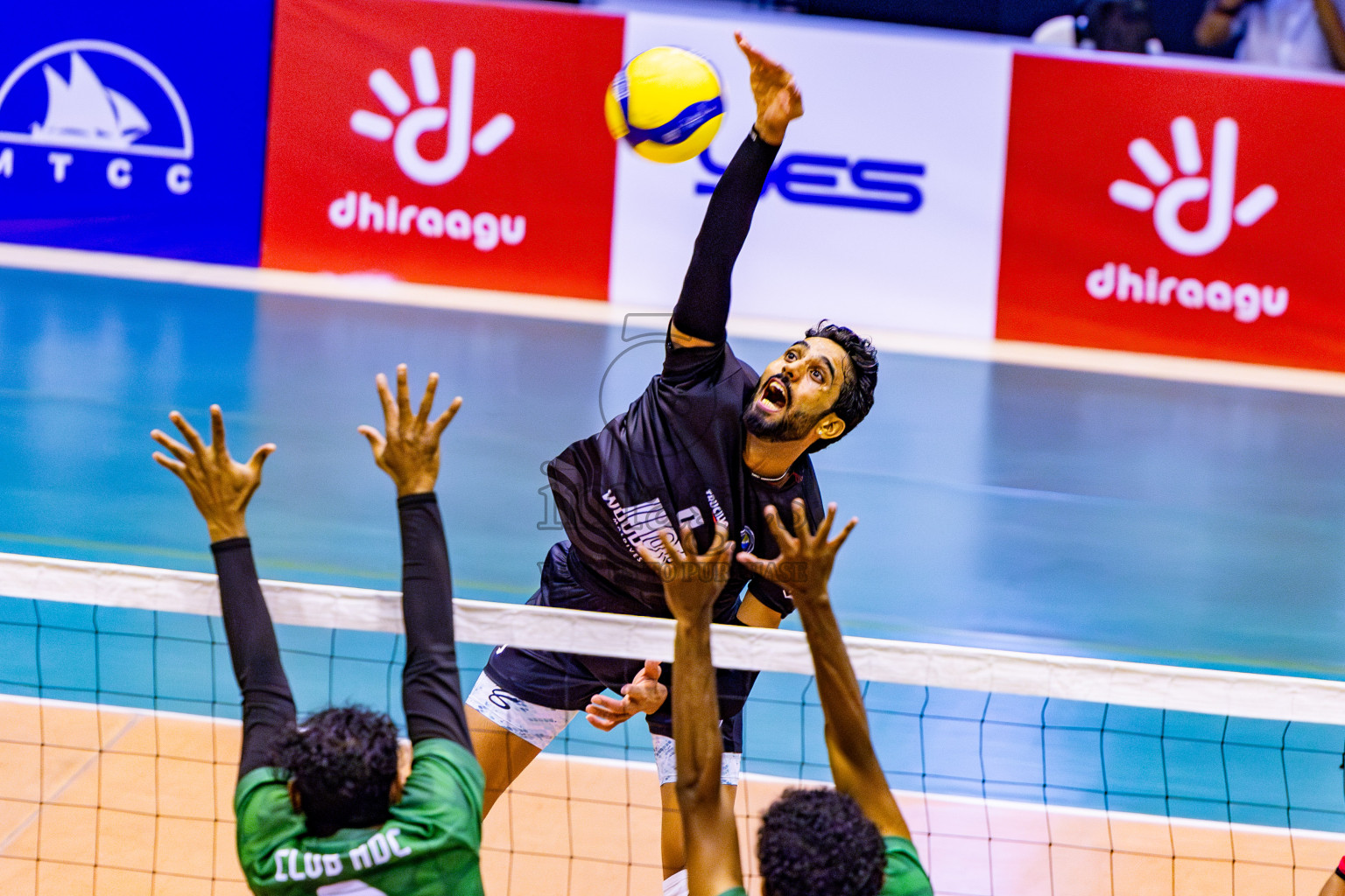 Day 2 of MILO VAM Cup 2024 Men's Division was held in Social Center Indoor Hall on Tuesday, 29th October 2024. Photos: Nausham Waheed / images.mv