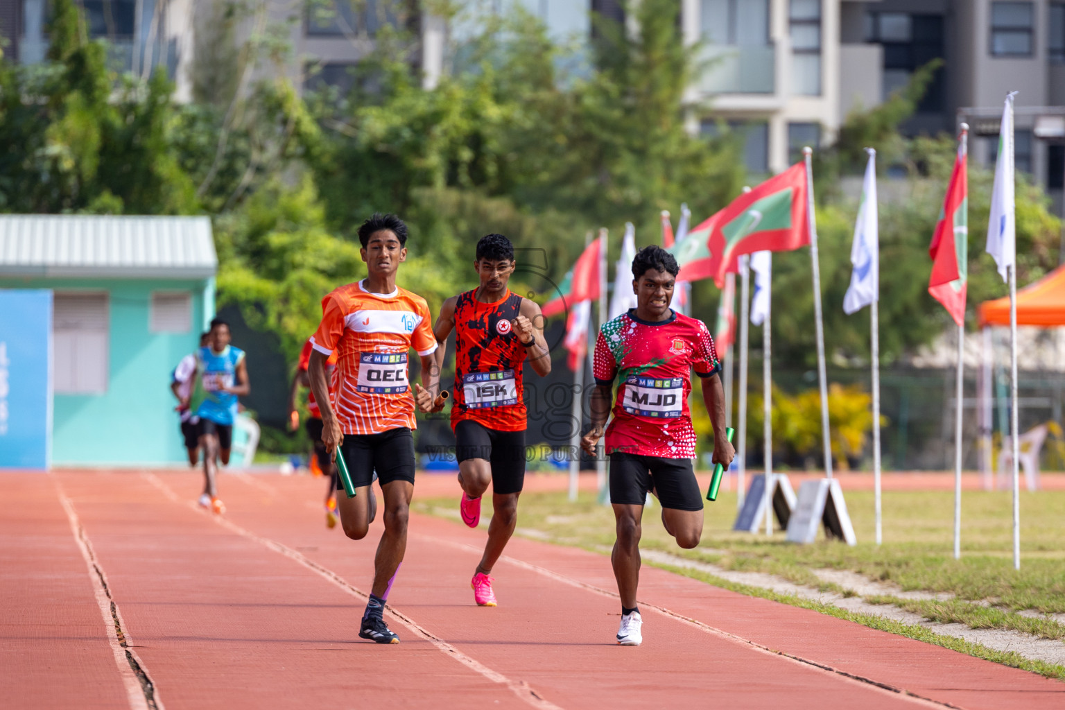 Day 6 of MWSC Interschool Athletics Championships 2024 held in Hulhumale Running Track, Hulhumale, Maldives on Thursday, 14th November 2024. Photos by: Ismail Thoriq / Images.mv