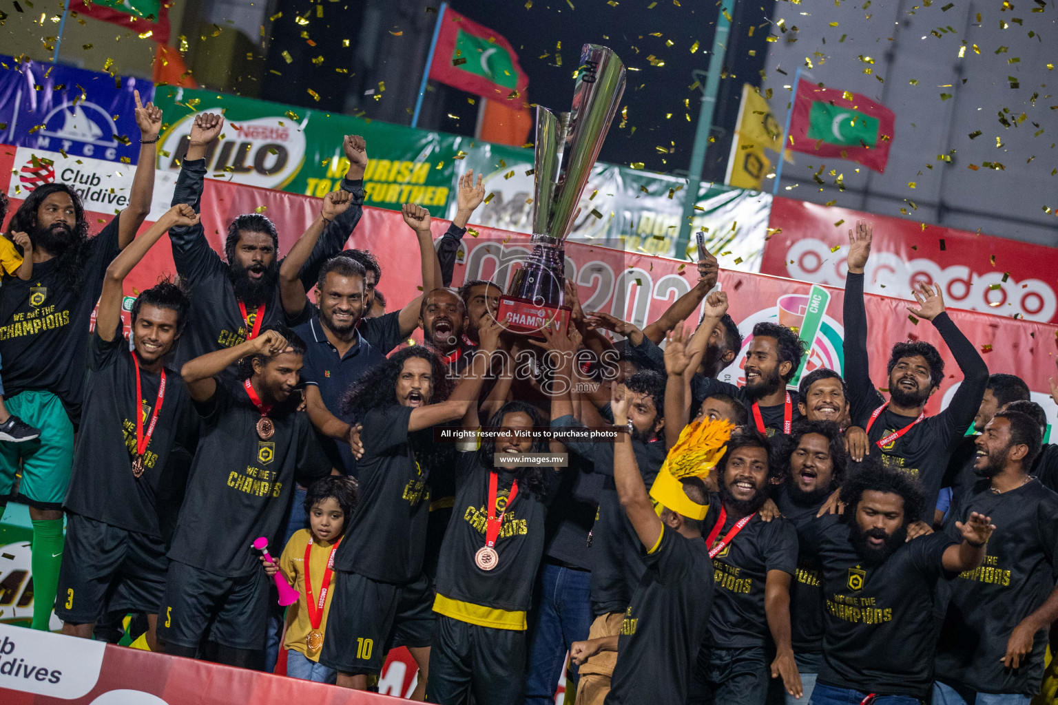 RRC Vs FSM in the Semi Finals of Club Maldives 2021 held in Hulhumale, Maldives on 19 December 2021. Photos: Ismail Thoriq / images.mv