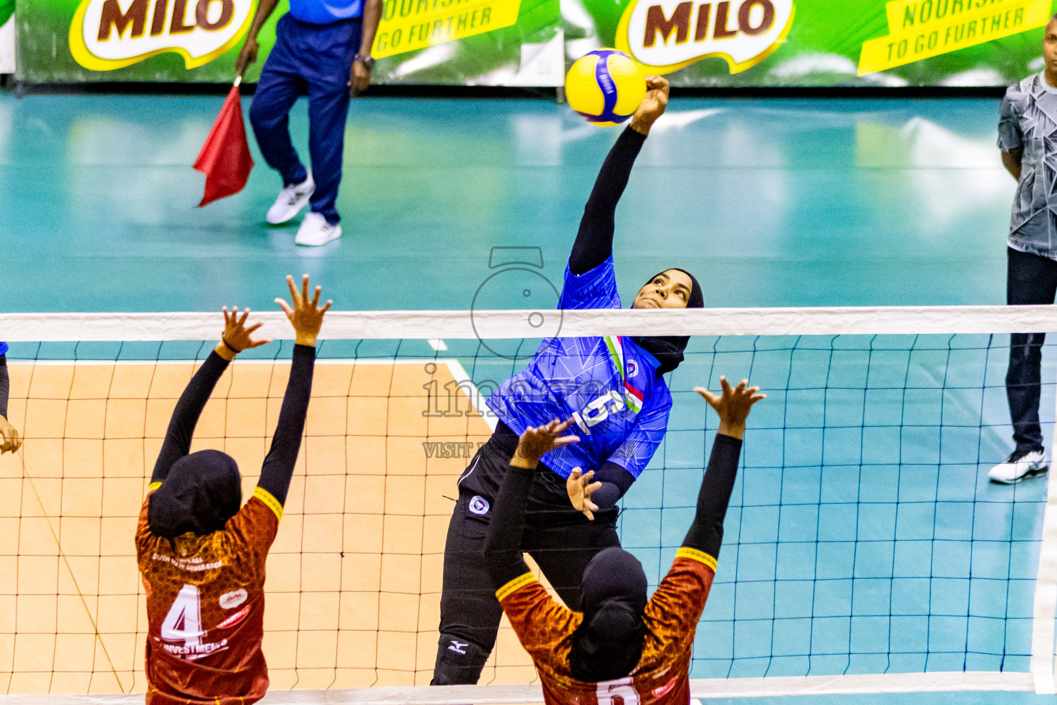 Day 1 of Women's Division of Milo VAM Cup 2024 held in Male', Maldives on Tuesday, 8th July 2024 at Social Center Indoor Hall Photos By: Nausham Waheed / images.mv