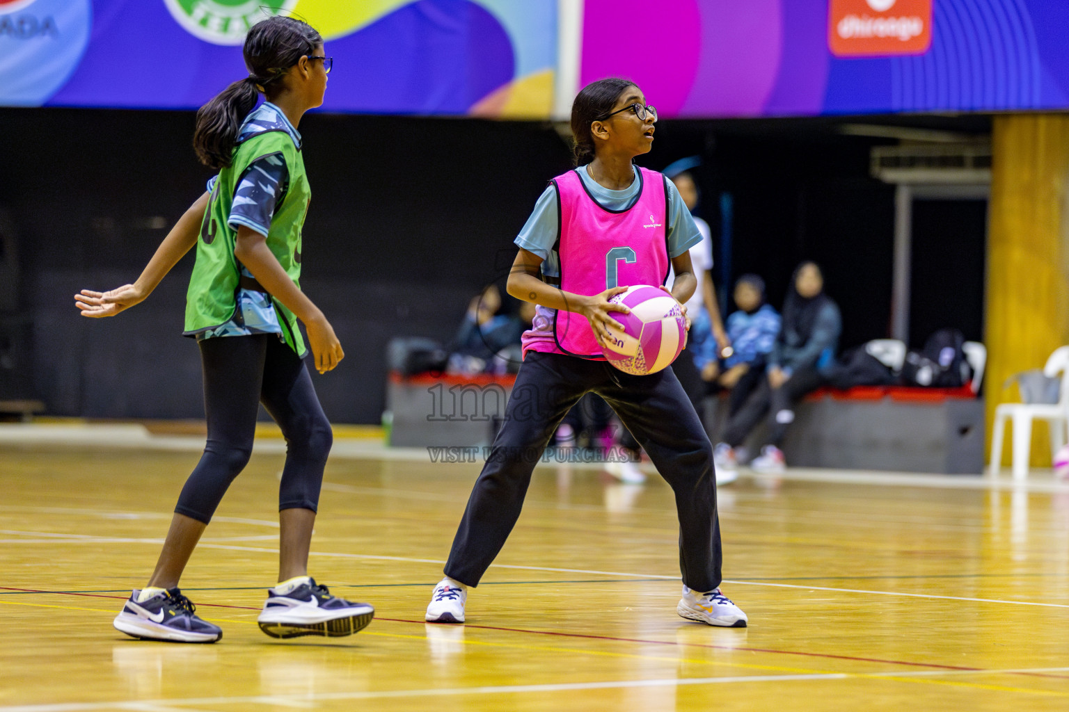 High Flyers vs Netkids B in Day 3 of 3rd Netball Junior Championship, held at Social Center on Tuesday, 21st January 2025 . 
Photos: Hassan Simah / images.mv