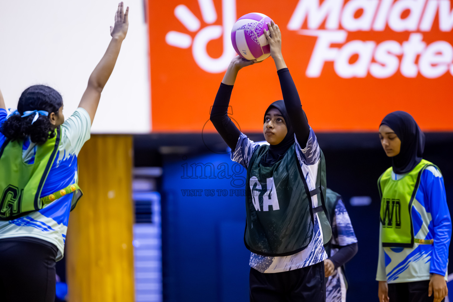 SC Skylark vs United Unity SC in Day 4 of 24th Milo Netball Association Championship held in Social Center at Male', Maldives on Thursday, 4th September 2025. Photos: Nausham Waheed / images.mv