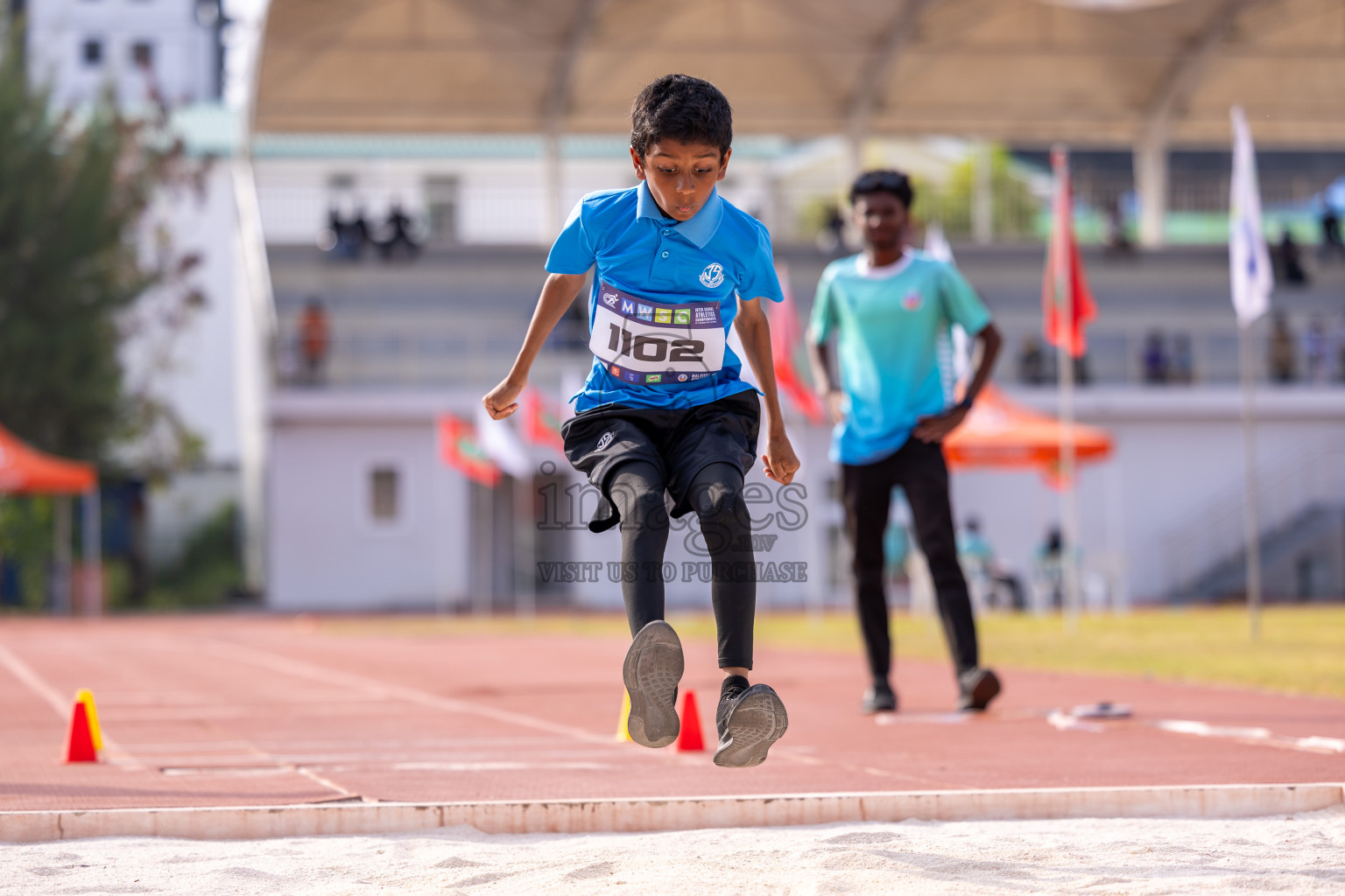 Day 5 of MWSC Interschool Athletics Championships 2024 held in Hulhumale Running Track, Hulhumale, Maldives on Wednesday, 13th November 2024. Photos by: Ismail Thoriq / Images.mv