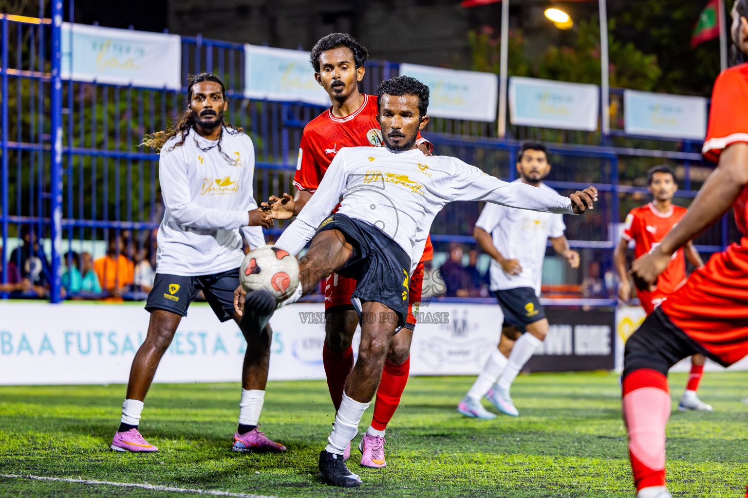 Kudarikilu vs Dharavandhoo in Day 4 of Better in Baa Futsal Fiesta 2025 Men's division held in B. Eydhafushi, Maldives on Saturday, 8th November 2025. Photos: Nausham Waheed / images.mv