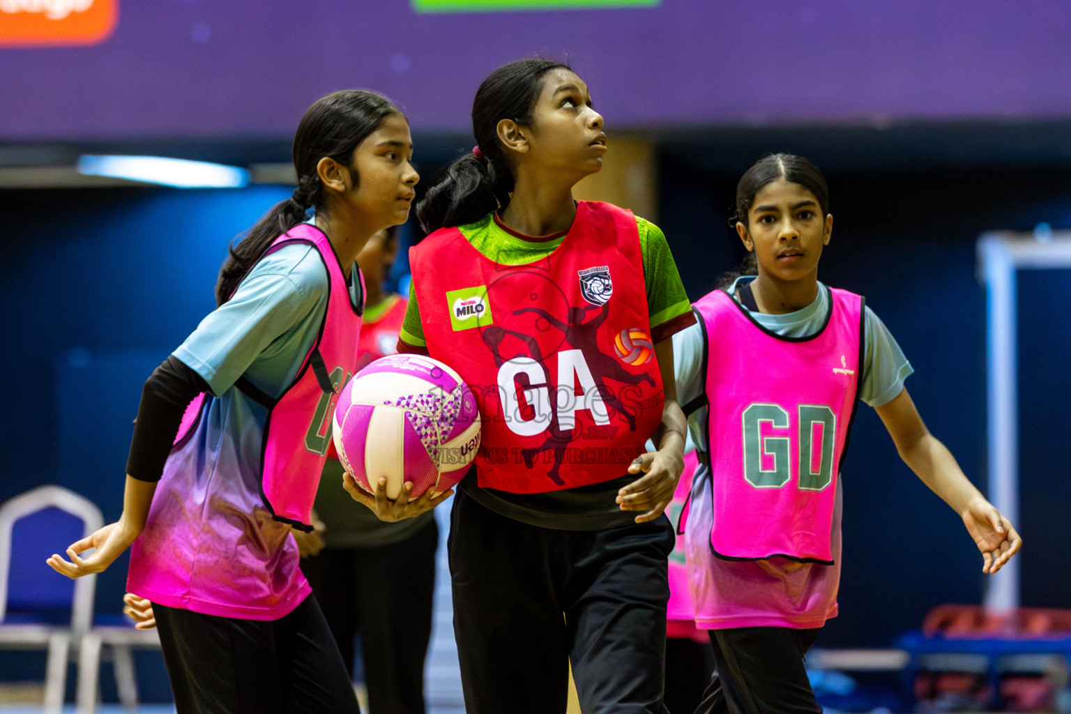Fionti SC vs Netkids A  in Day 6 of 3rd Netball Junior Championship, held at Social Center on Friday 24th January 2025 . Photos: Shuu Abdul Sattar / images.mv