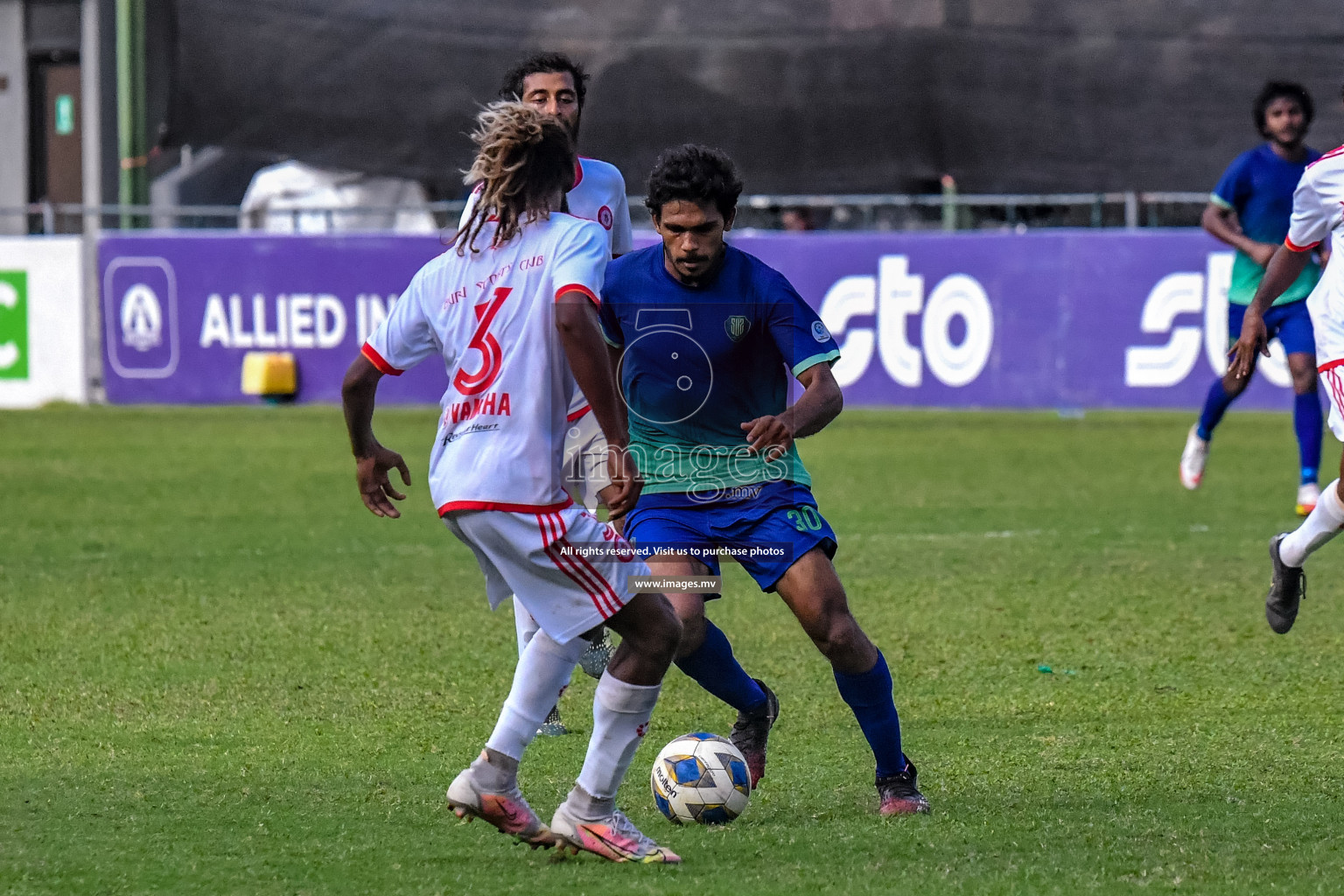 Super United Sports vs Buru Sports Club in Dhivehi Premier League Qualification 22 on 24th Aug 2022, held in National Football Stadium, Male', Maldives Photos: Nausham Waheed / Images.mv