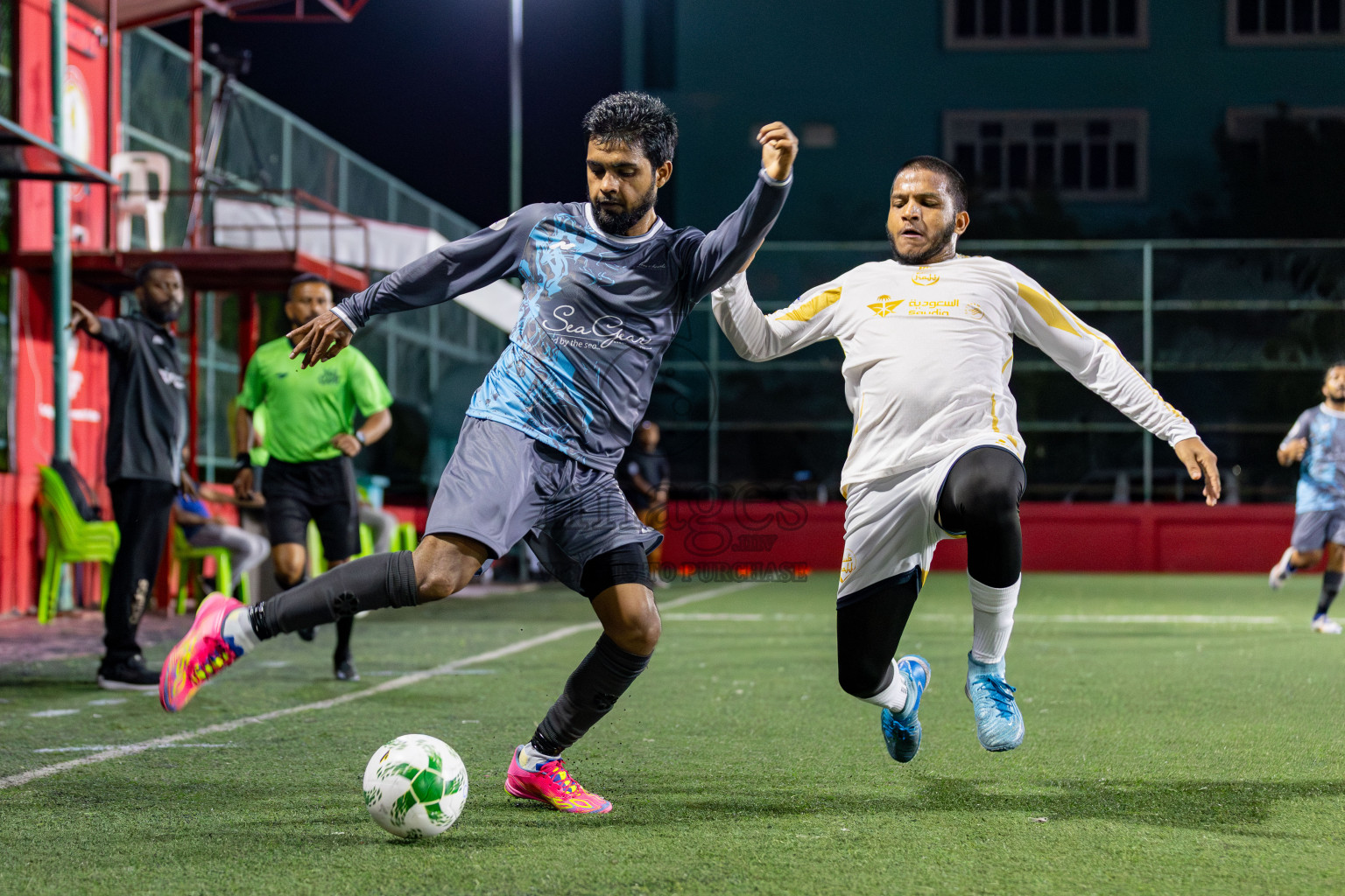 Hajj Club vs Silver Sands in Day 2 of Office League 2025 was held on Thursday, 17th April 2025 in Hulhumale', Maldives. Photos: Mohamed Mahfooz Moosa / images.mv
