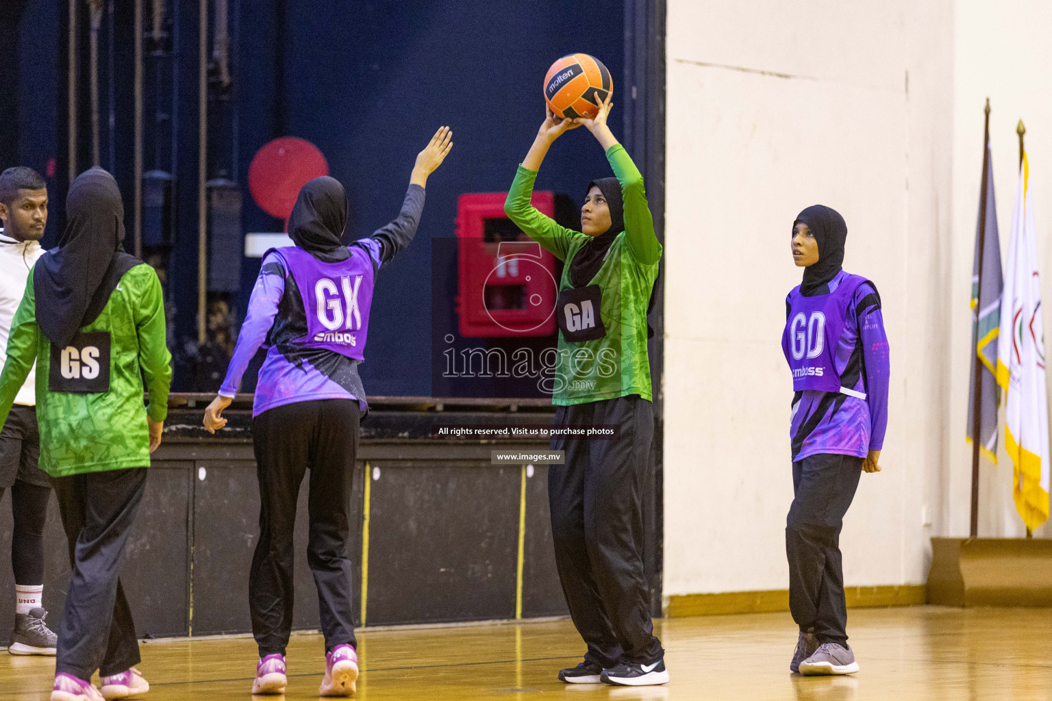 Day6 of 24th Interschool Netball Tournament 2023 was held in Social Center, Male', Maldives on 1st November 2023. Photos: Nausham Waheed / images.mv