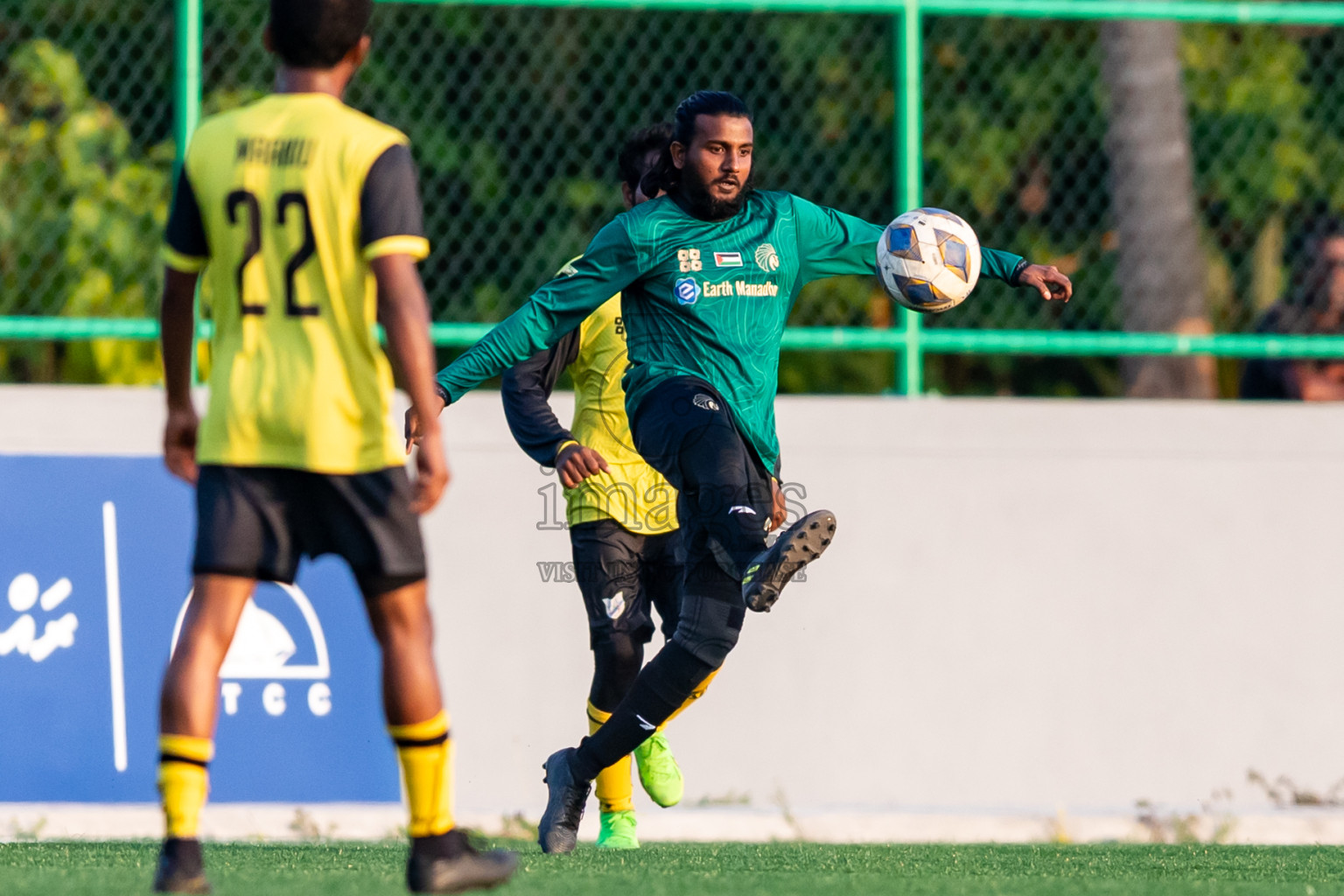 Baburu SC vs Kanmathi Juniors from Semi Final of Manadhoo Council Cup 2024 in N Manadhoo Maldives on Sunday, 25th February 2023. Photos: Nausham Waheed / images.mv