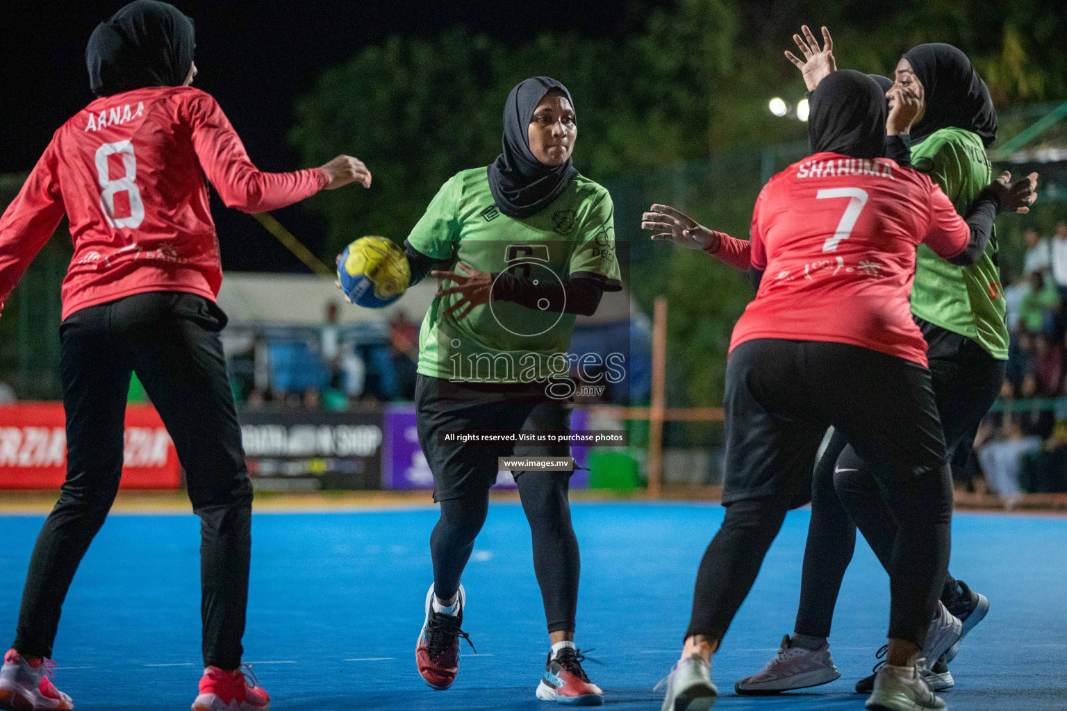 Day 9 of 6th MILO Handball Maldives Championship 2023, held in Handball ground, Male', Maldives on 28th May 2023 Photos: Nausham Waheed/ Images.mv