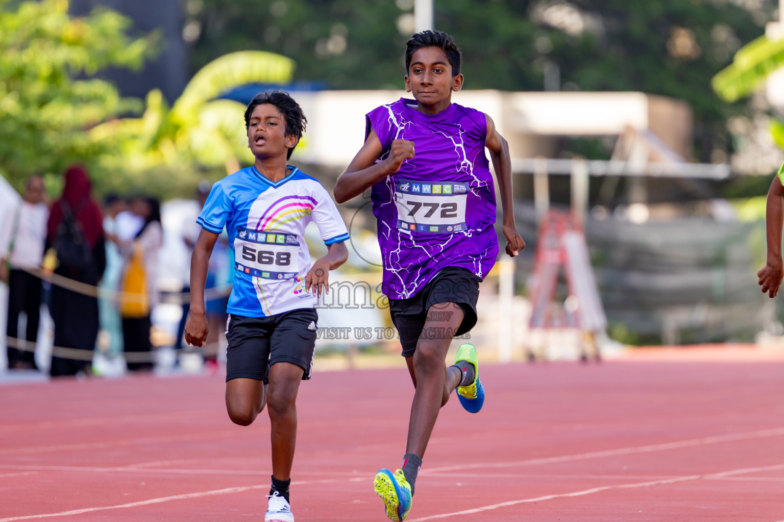 Day 3 of MWSC Interschool Athletics Championships 2024 held in Hulhumale Running Track, Hulhumale, Maldives on Monday, 11th November 2024. Photos by: Nausham Waheed / Images.mv