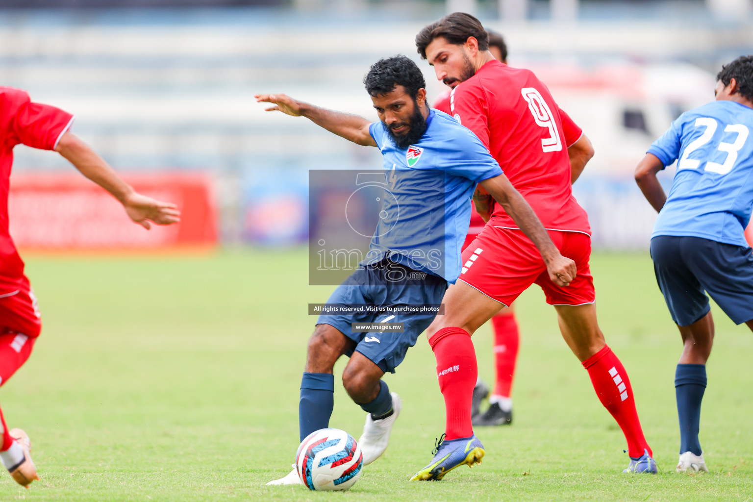 Lebanon vs Maldives in SAFF Championship 2023 held in Sree Kanteerava Stadium, Bengaluru, India, on Tuesday, 28th June 2023. Photos: Nausham Waheed, Hassan Simah / images.mv