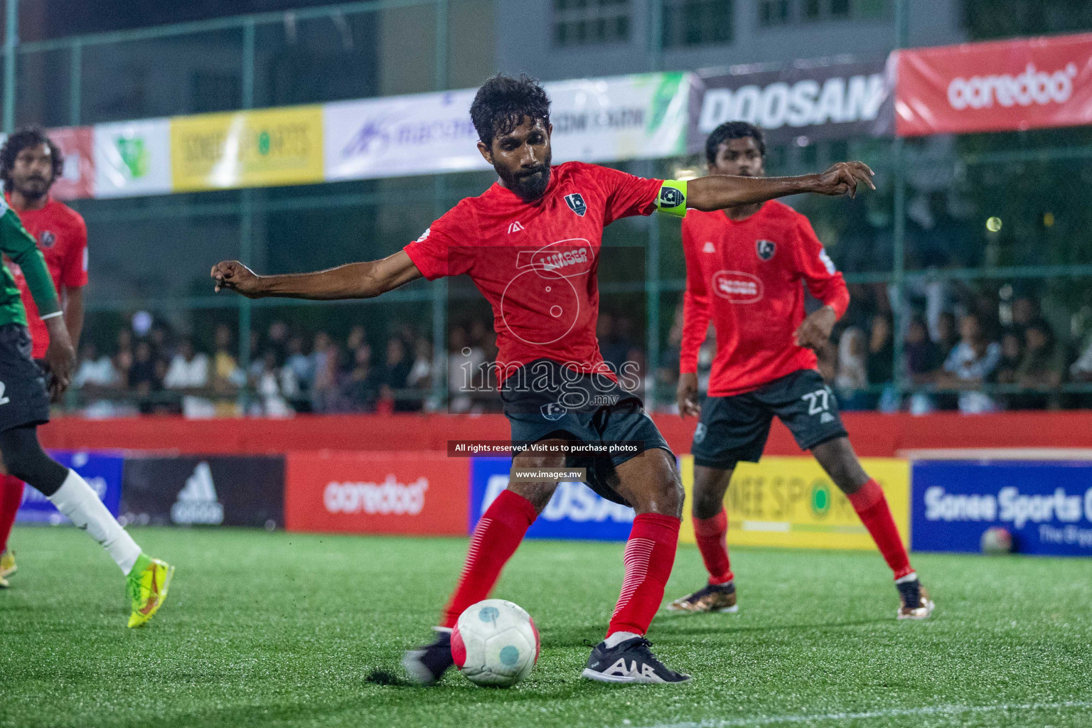 Sh. Kanditheemu vs Sh. Bilehfahi in Day 2 of Golden Futsal Challenge 2023 on 06 February 2023 in Hulhumale, Male, Maldives