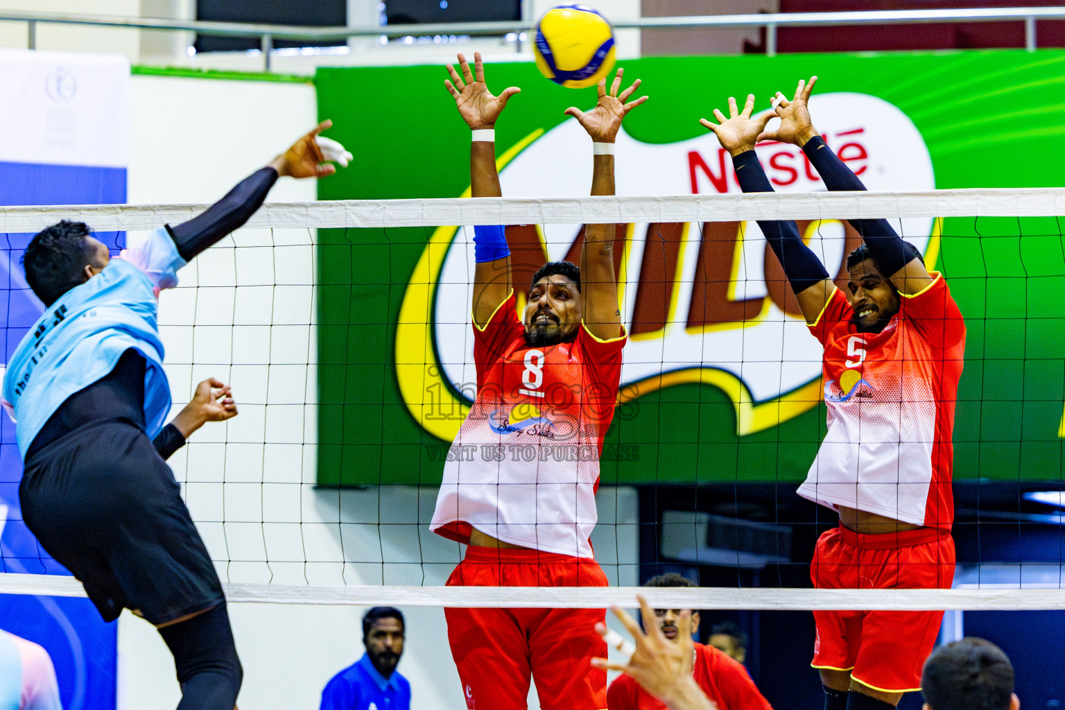 City Sports Club vs Blues for Volleyball in Day 3 of MILO VAM Cup 2024 Men's Division was held in Social Center Indoor Hall on Wednesday, 30th October 2024. Photos: Nausham Waheed / images.mv