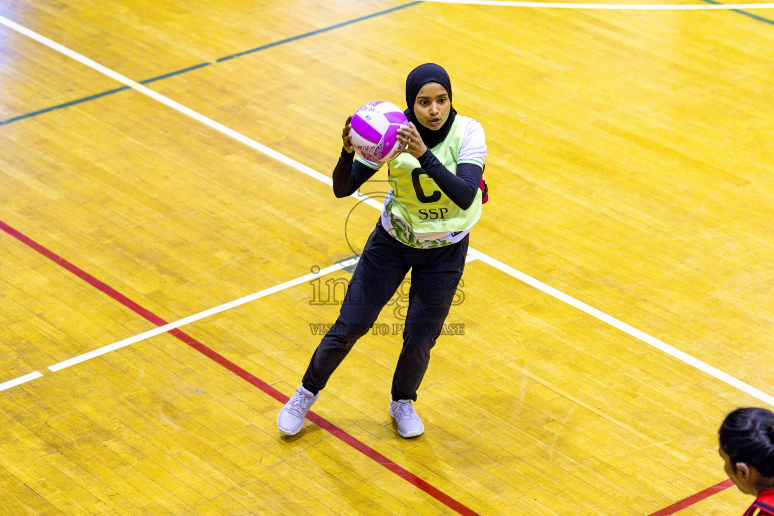 Club Matrix vs Club Green Streets in Division 1 of National Netball Tournament 2025 held in Ekuveni Netball Court at Male', Maldives on Saturday, 24th May 2025. Photos: Hassan Simah / images.mv