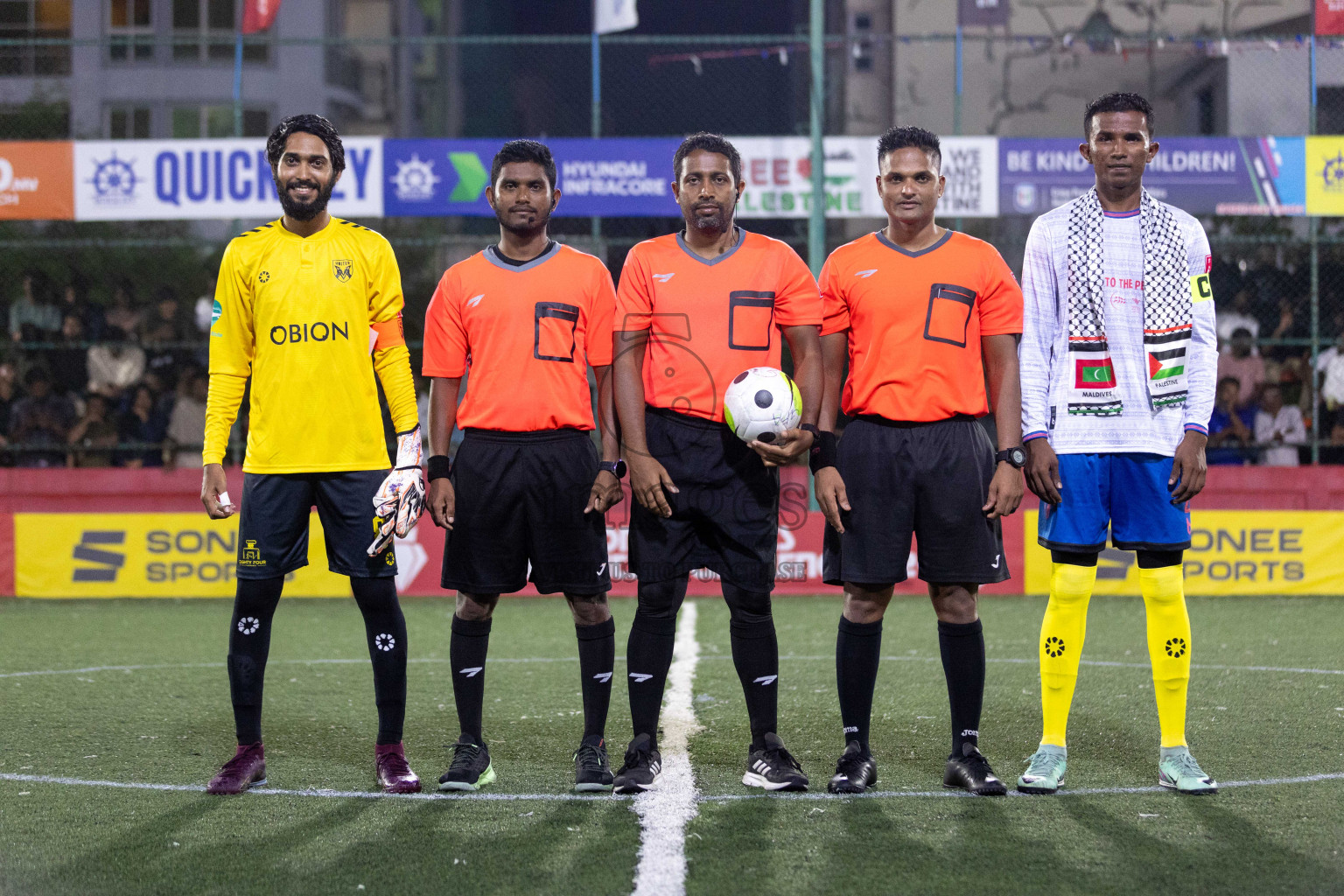 B Eydhafushi vs B Kendhoo in Day 18 of Golden Futsal Challenge 2024 was held on Thursday, 1st February 2024, in Hulhumale', Maldives Photos: Nausham Waheed, / images.mv