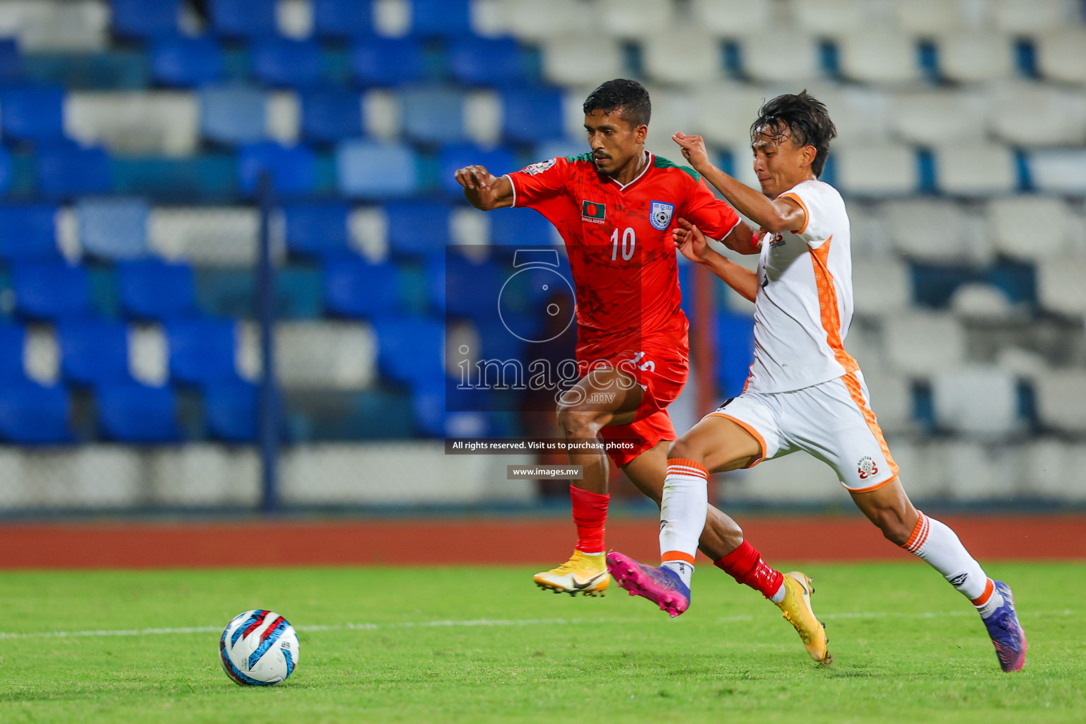 Bhutan vs Bangladesh in SAFF Championship 2023 held in Sree Kanteerava Stadium, Bengaluru, India, on Wednesday, 28th June 2023. Photos: Nausham Waheed / images.mv