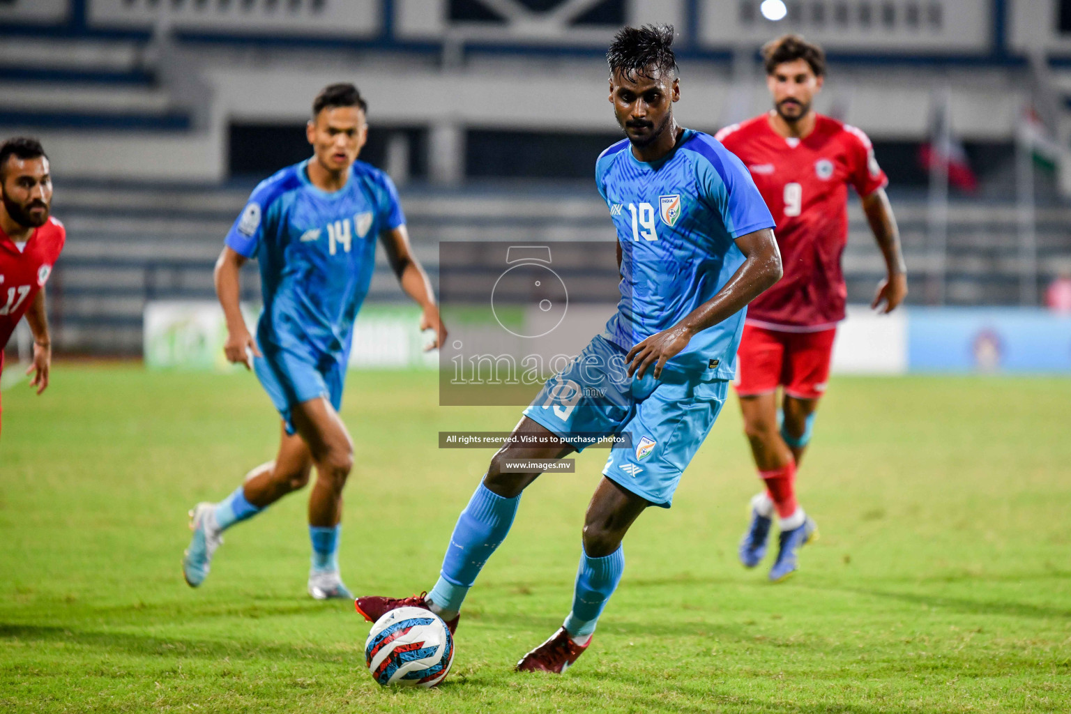 Lebanon vs India in the Semi-final of SAFF Championship 2023 held in Sree Kanteerava Stadium, Bengaluru, India, on Saturday, 1st July 2023. Photos: Nausham Waheed / images.mv