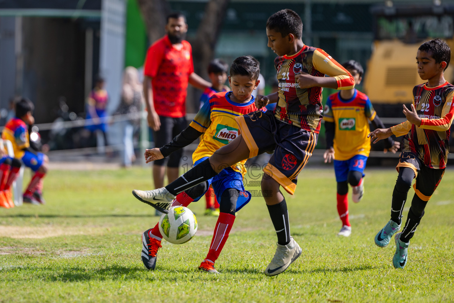 Day 2 of MILO Academy Championship 2025 was held on Friday, 14th February 2025 in Henveiru Stadium. 
Photos: Hassan Simah / Images.mv