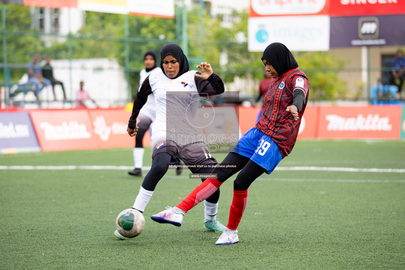 Fenaka vs Police in Eighteen Thirty 2023 held in Hulhumale, Maldives, on Sunday, 03 August 2023. 
Photos: Hassan Simah / images.mv