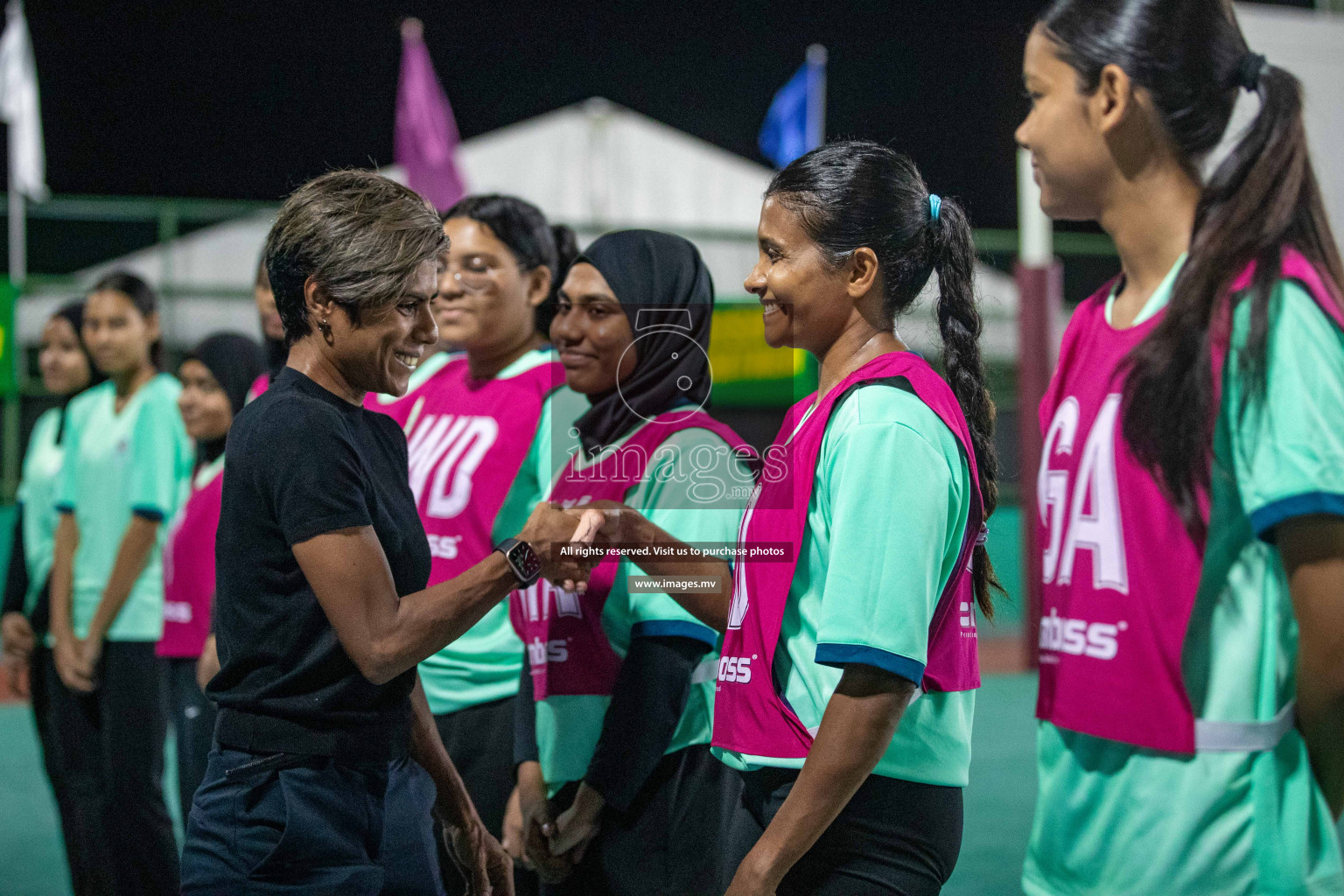 Day 2 of 20th Milo National Netball Tournament 2023, held in Synthetic Netball Court, Male', Maldives on 30th May 2023 Photos: Nausham Waheed/ Images.mv