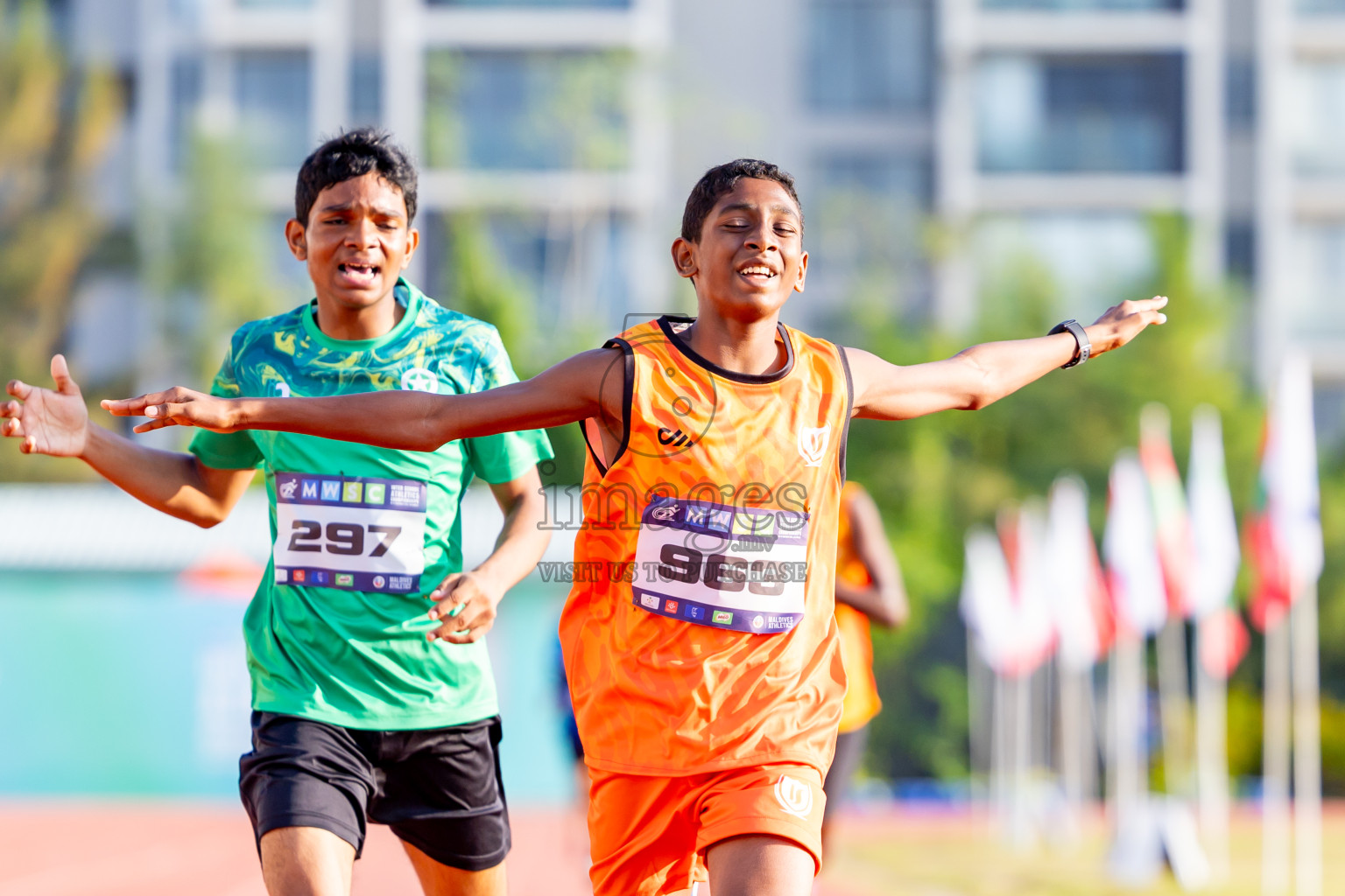 Day 4 of MWSC Interschool Athletics Championships 2024 held in Hulhumale Running Track, Hulhumale, Maldives on Tuesday, 12th November 2024. Photos by: Nausham Waheed / Images.mv