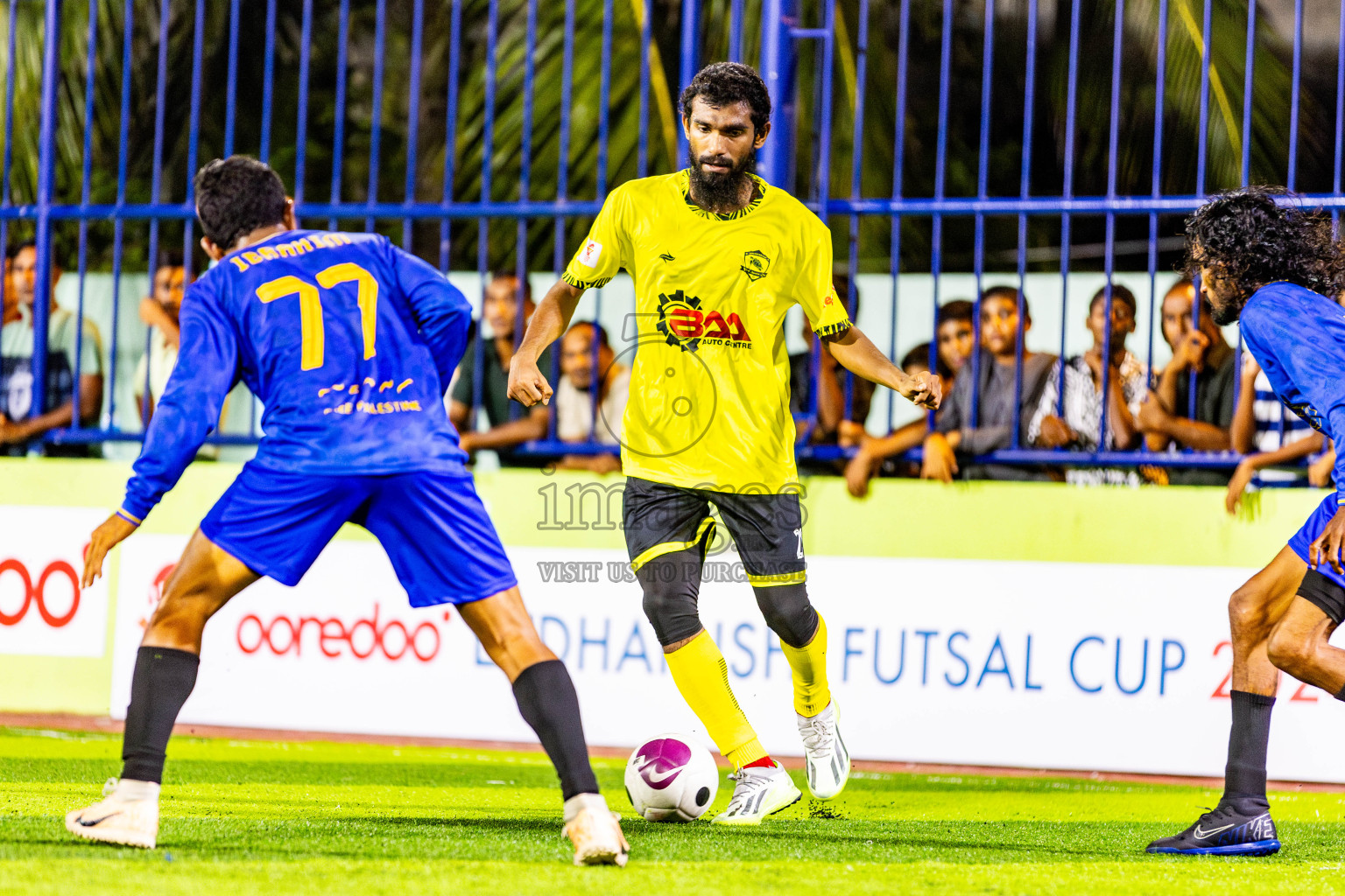 Friends vs Vela Sports Club in Day 3 of Eydhafushi Futsal Cup 2024 was held on Wednesday, 10th April 2024, in B Eydhafushi, Maldives Photos: Nausham Waheed / images.mv