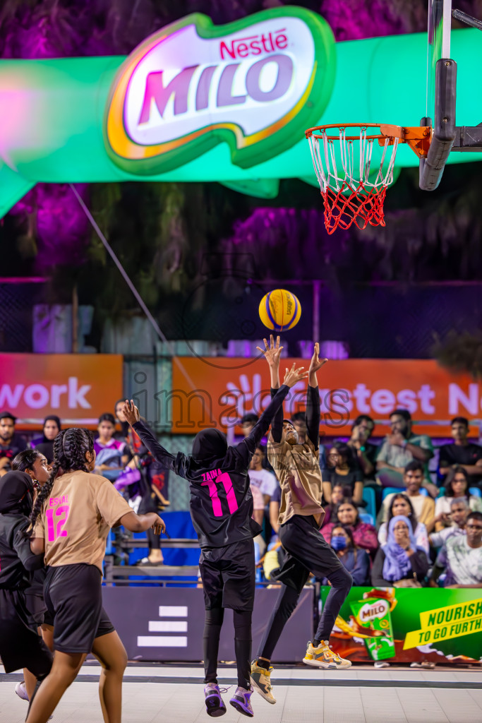 Final Day of MILO Ramadan 3x3 Challenge 2024 was held in Ekuveni Outdoor Basketball Court at Male', Maldives on Tuesday, 19th March 2024.
Photos: Ismail Thoriq / images.mv