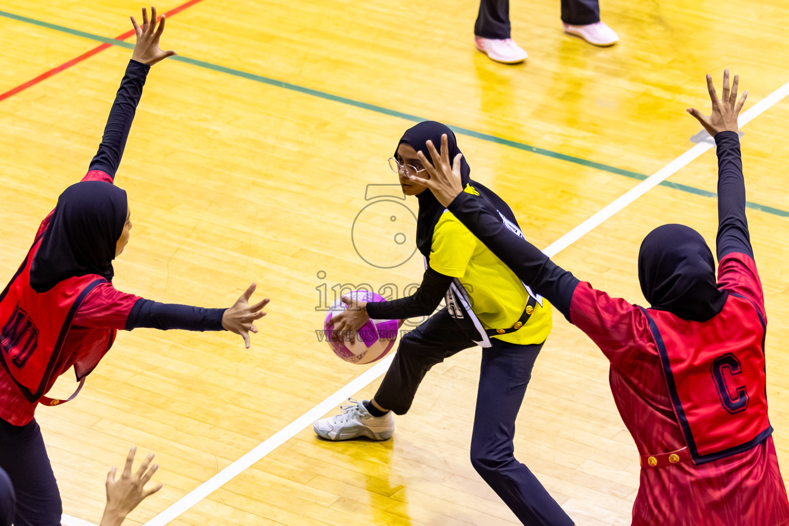 C Matrix vs KYRC in Day 2 of 24th Milo Netball Association Championship held in Social Center at Male', Maldives on Tuesday, 2nd September 2025. Photos: Nausham Waheed / images.mv