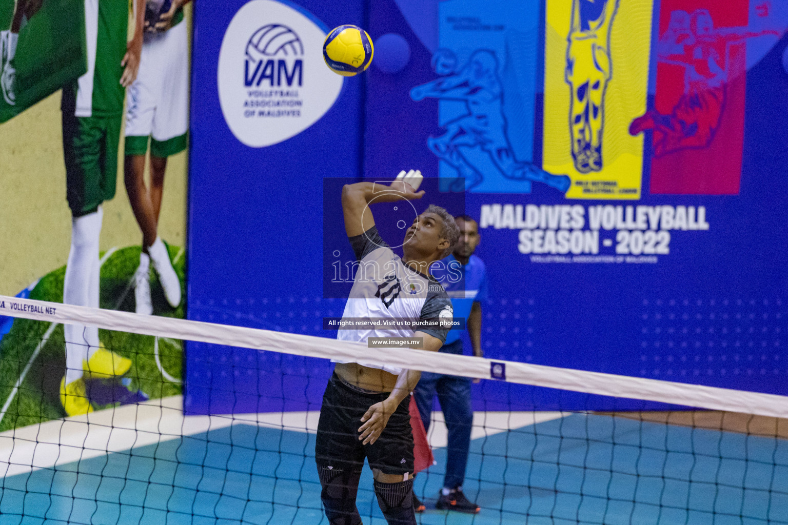 Sports Club City vs Dhivehi Sifainge Club in the Finals of National Volleyball Tournament 2022 on Thursday, 07th July 2022, held in Social Center, Male', Maldives