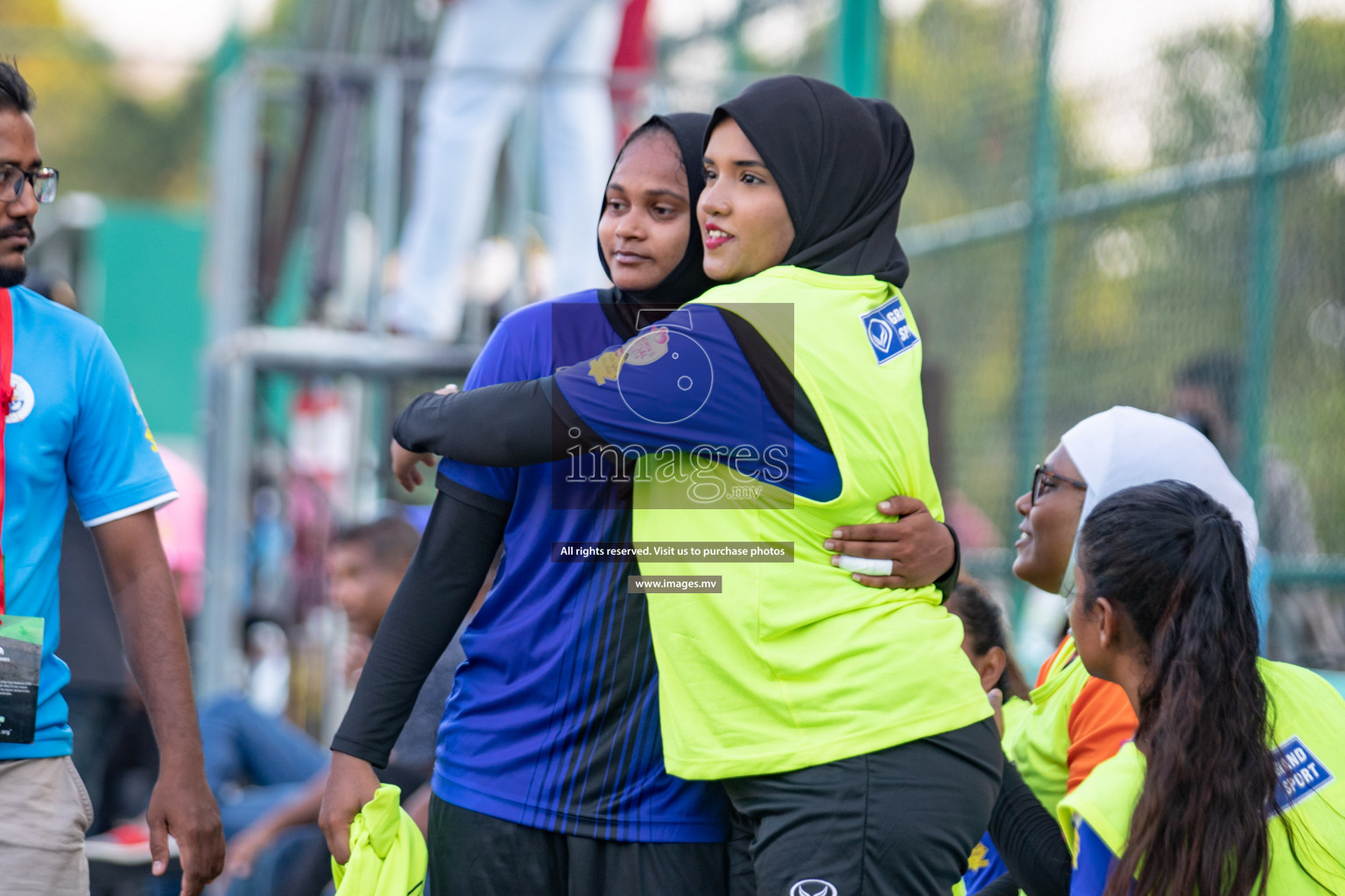 Maldives Ports Limited vs Dhivehi Sifainge Club in the semi finals of 18/30 Women's Futsal Fiesta 2019 on 27th April 2019, held in Hulhumale Photos: Hassan Simah / images.mv