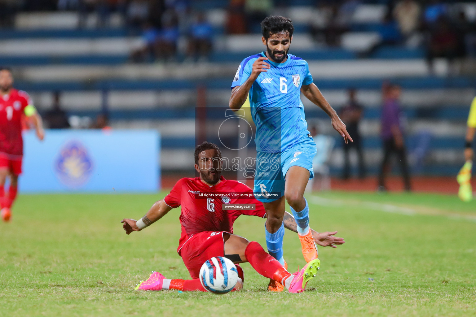 Lebanon vs India in the Semi-final of SAFF Championship 2023 held in Sree Kanteerava Stadium, Bengaluru, India, on Saturday, 1st July 2023. Photos: Nausham Waheed, Hassan Simah / images.mv