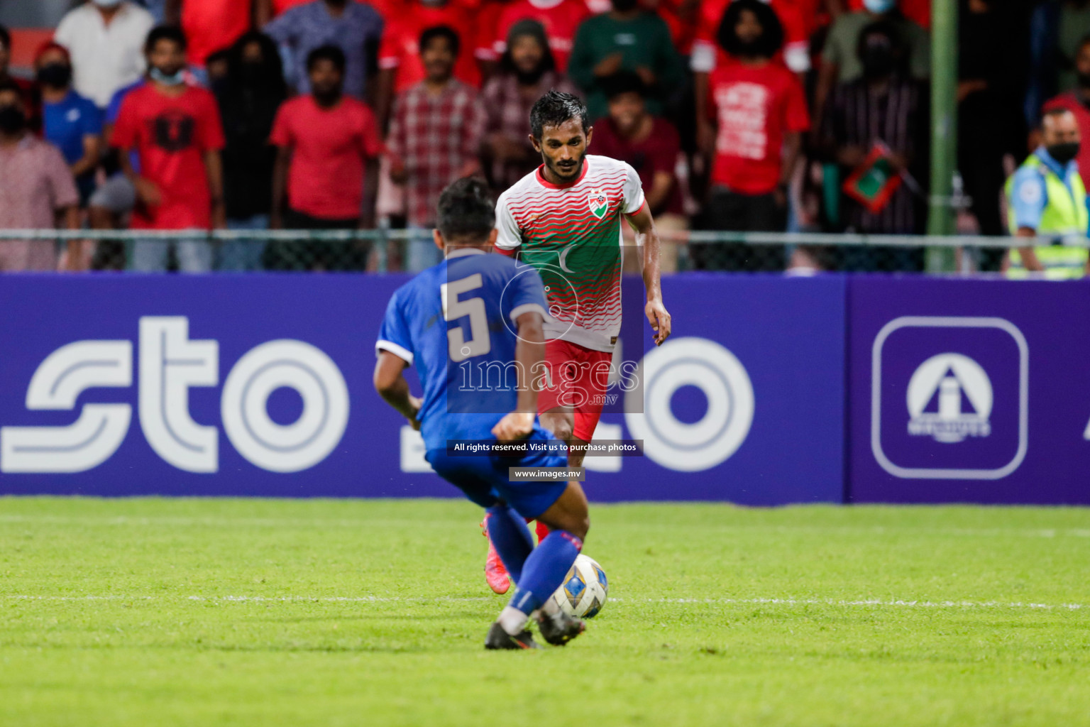 Maldives vs Nepal in SAFF Championship 2021 held on 1st October 2021 in Galolhu National Stadium, Male', Maldives