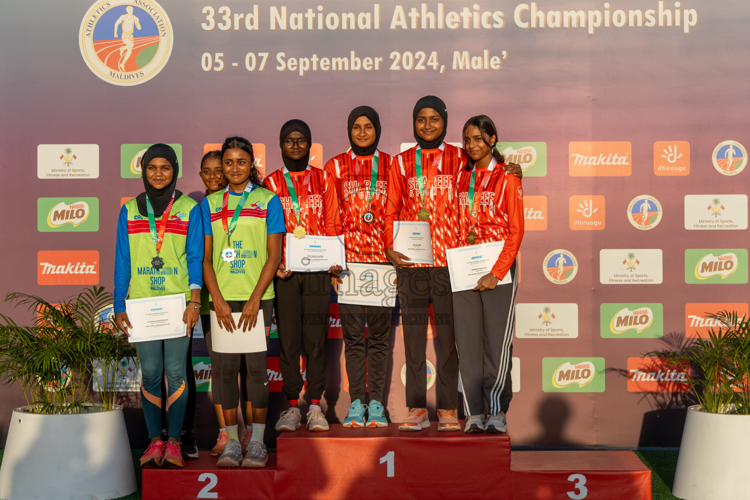 Day 3 of 33rd National Athletics Championship was held in Ekuveni Track at Male', Maldives on Saturday, 7th September 2024. Photos: Hassan Simah / images.mv