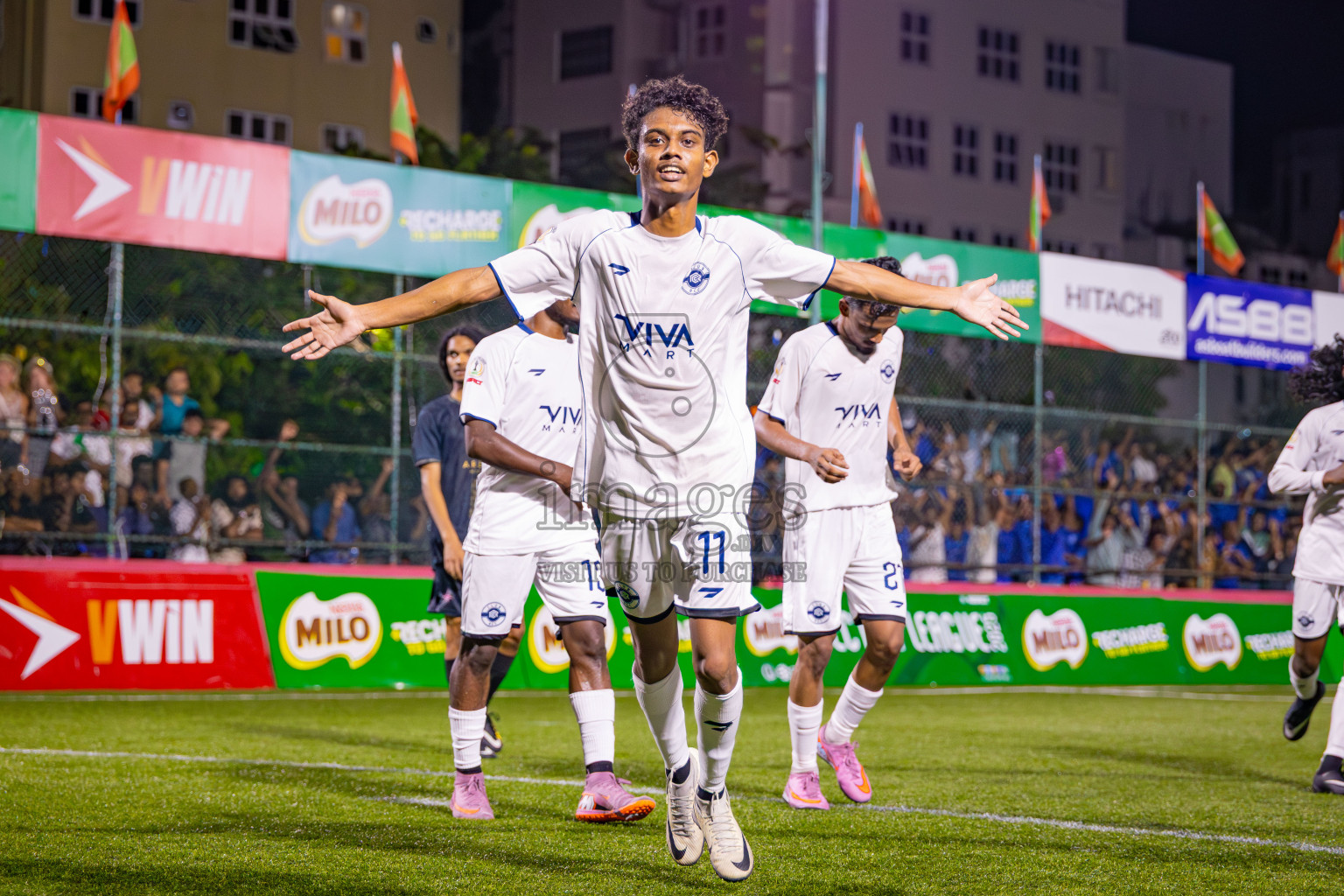 ARENA HOTELS vs CLUB RCC in Semi Finals of Milo Sector League 2025 was held in Rehendhi Futsal Ground, Hulhumale', Maldives on Saturday, 15th November 2025. Photos: Aeef Adam / images.mv