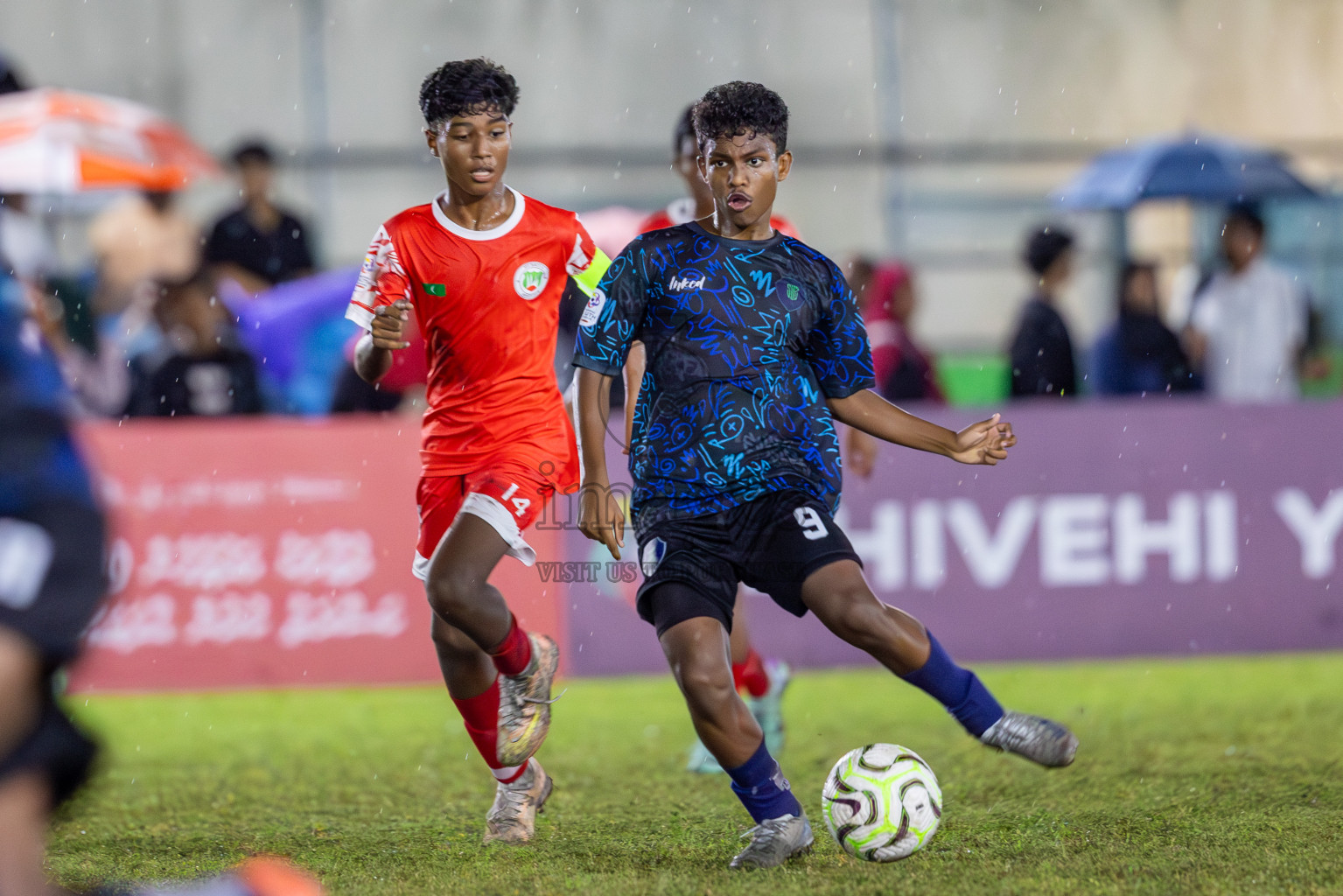 SUS vs Huriyya (U14) in Dhivehi Youth League 2024 - Day 2. Matches held at Henveiru Stadium on 22nd November 2024 , Friday. Photos: Shuu Abdul Sattar/ Images.mv