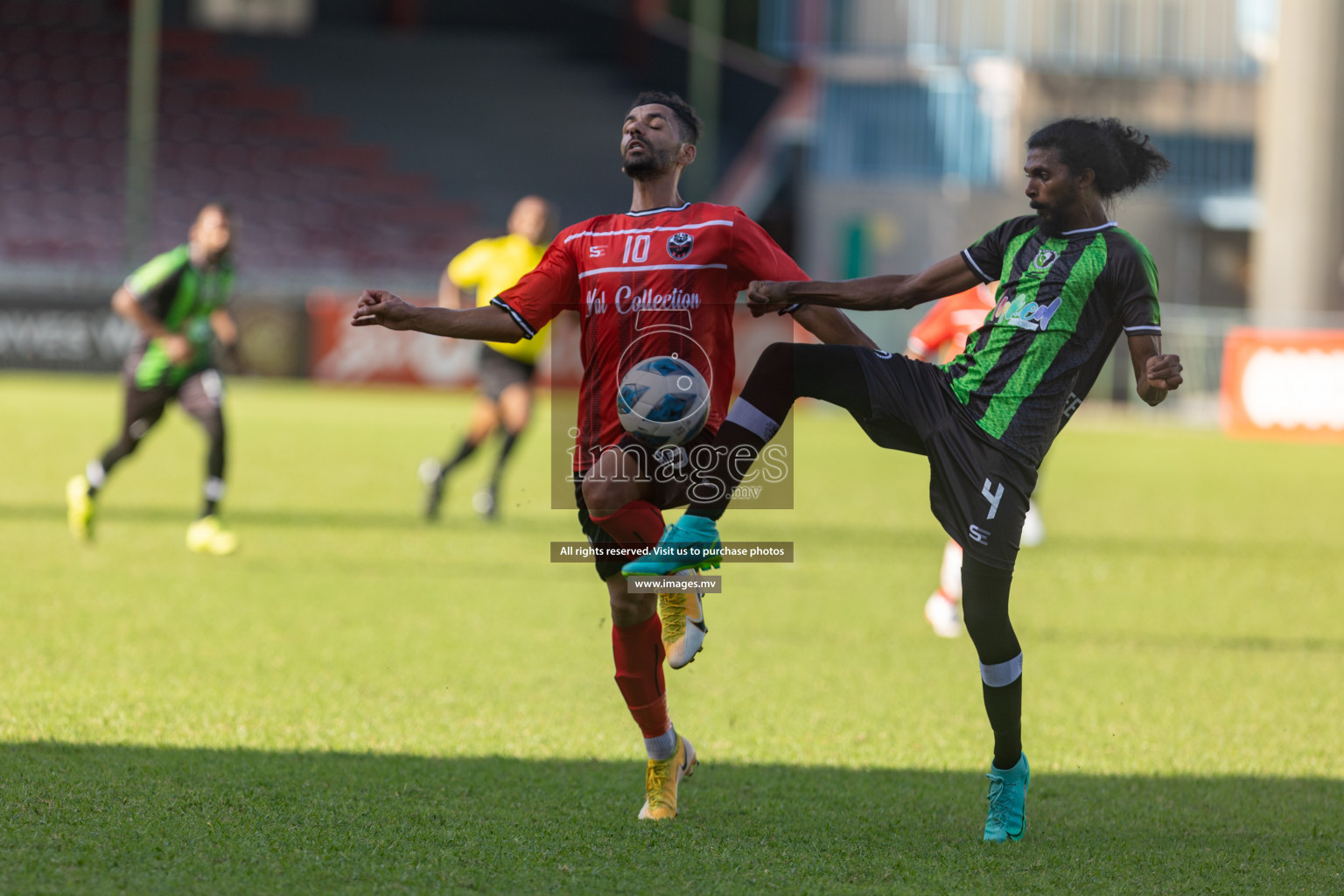 Biss Buru Sports vs JJ Sports Club  in 2nd Division 2022 on 14th July 2022, held in National Football Stadium, Male', Maldives Photos: Hassan Simah / Images.mv