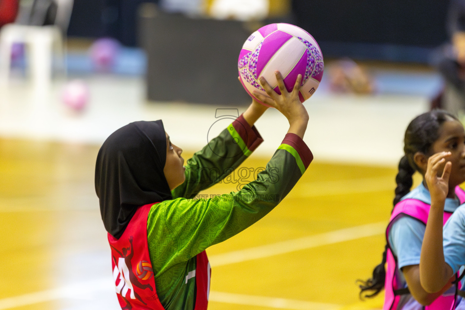 Fionti SC vs Netgen A in Day 6  of 3rd Netball Junior Championship, held at Social Center on Friday 24th January 2025 . Photos: Shuu Abdul Sattar / images.mv