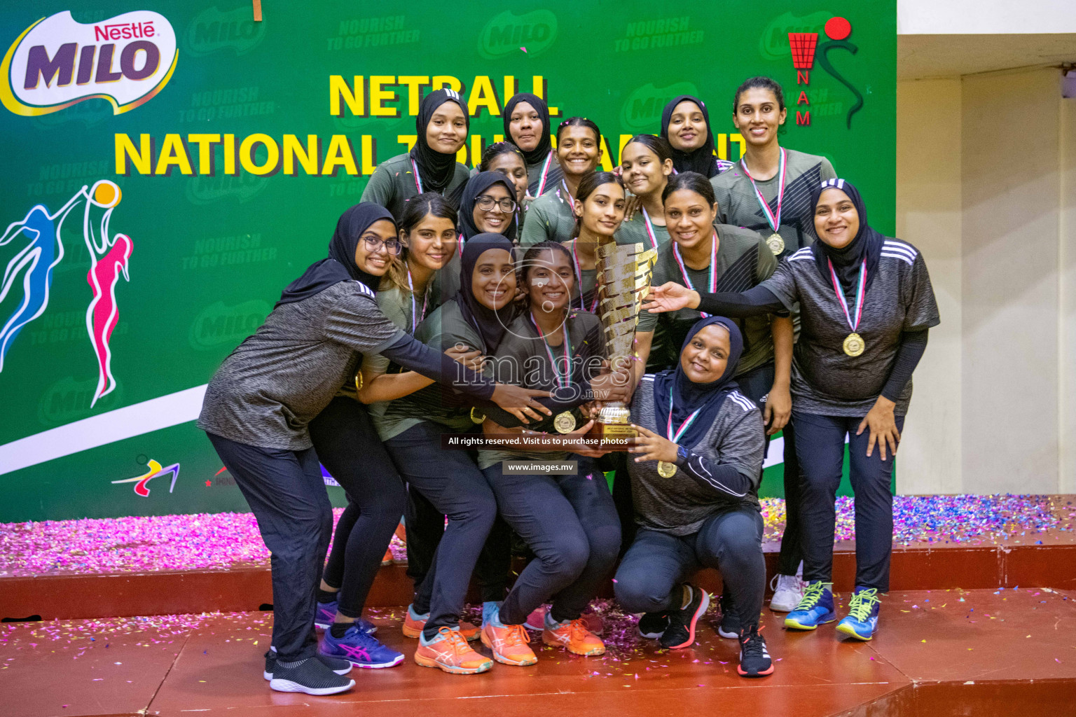 Kulhudhuffushi Youth & R.C vs Club Green Streets in the Finals of Milo National Netball Tournament 2021 (Women's) held on 5th December 2021 in Male', Maldives Photos: Ismail Thoriq / images.mv