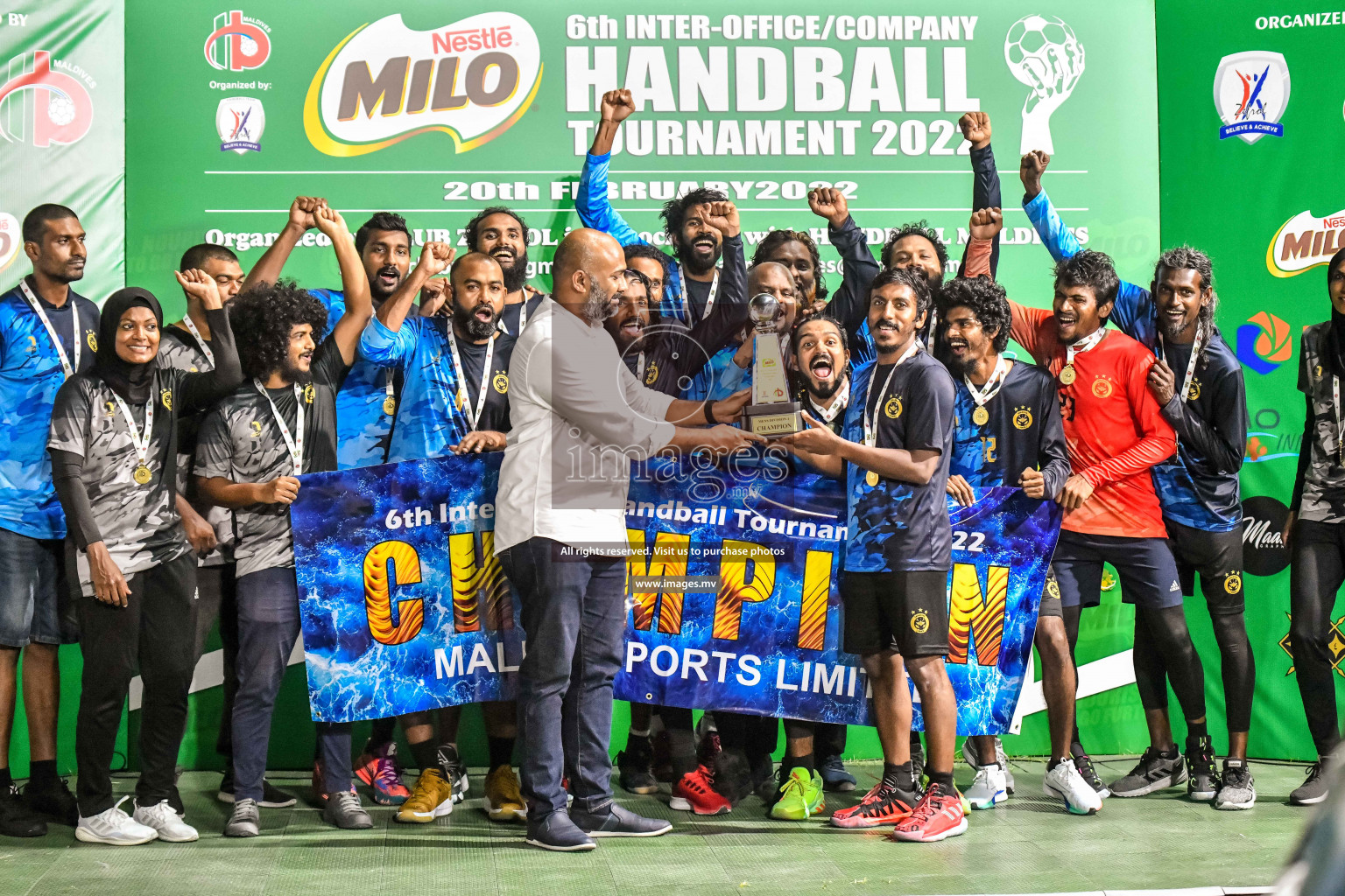 Final of Milo 6th Inter Office Handball Tournament 2022 - Photos by Nausham Waheed