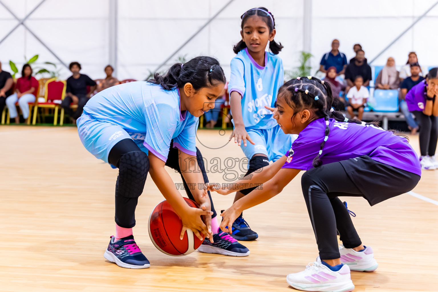 Day 3 of Milo 5 x 5 Junior Challenge 2025 - Basketball tournament held in Basketball Training Center, Male', Maldives on Saturday, 11th October 2025. Photos by: Nausham Waheed, Hassan Simah / Images.mv