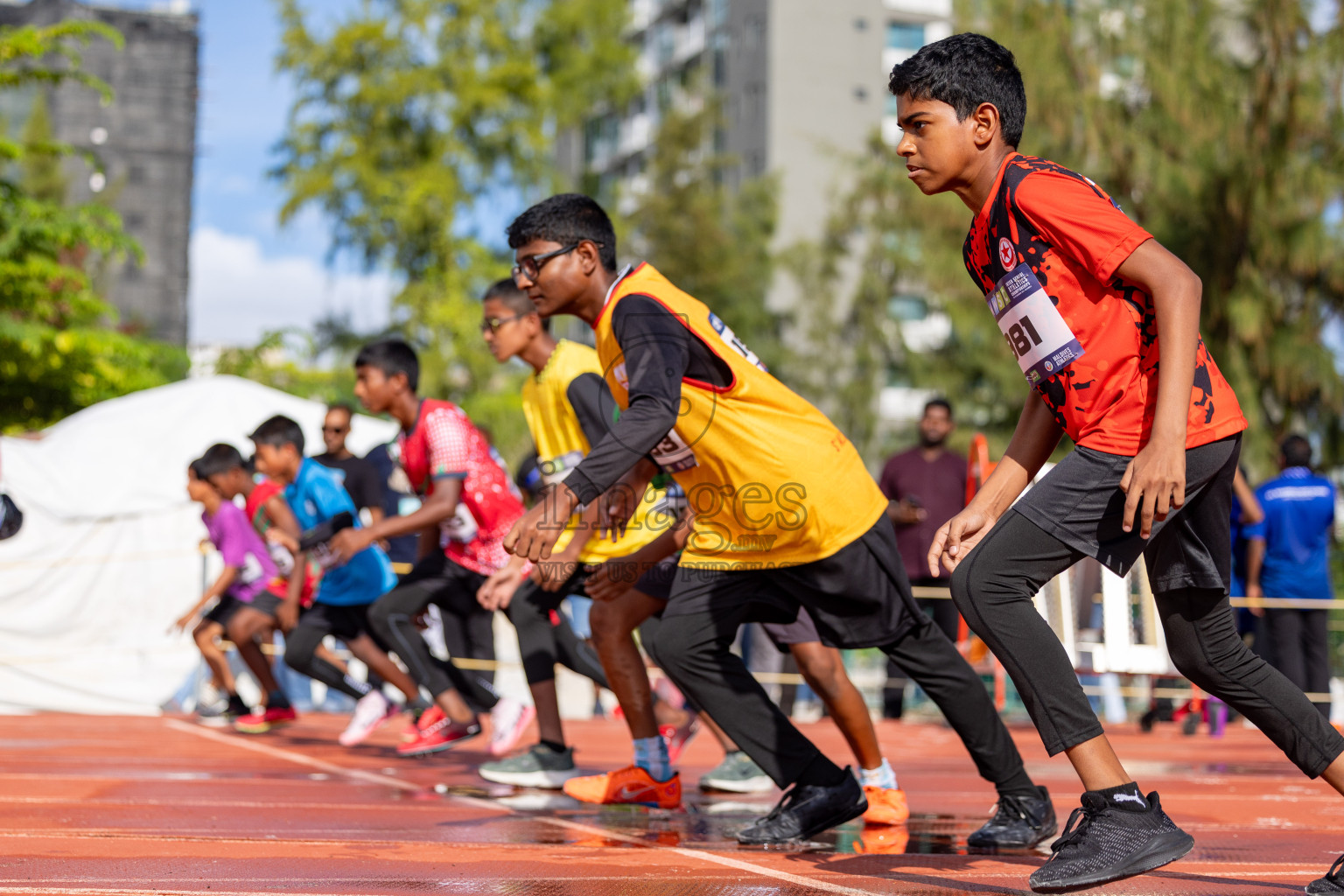 Day 1 of MWSC Interschool Athletics Championships 2024 held in Hulhumale Running Track, Hulhumale, Maldives on Saturday, 9th November 2024. 
Photos by: Ismail Thoriq, Hassan Simah / Images.mv