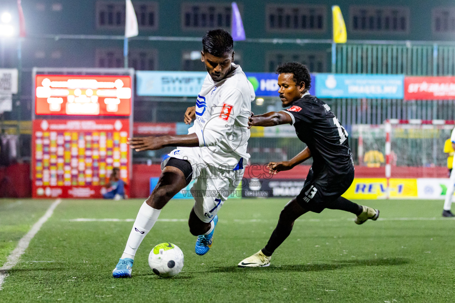 K Gaafaru vs K Guraidhoo in Day 28 of Golden Futsal Challenge 2024 was held on Sunday , 11th February 2024 in Hulhumale', Maldives Photos: Nausham Waheed / images.mv