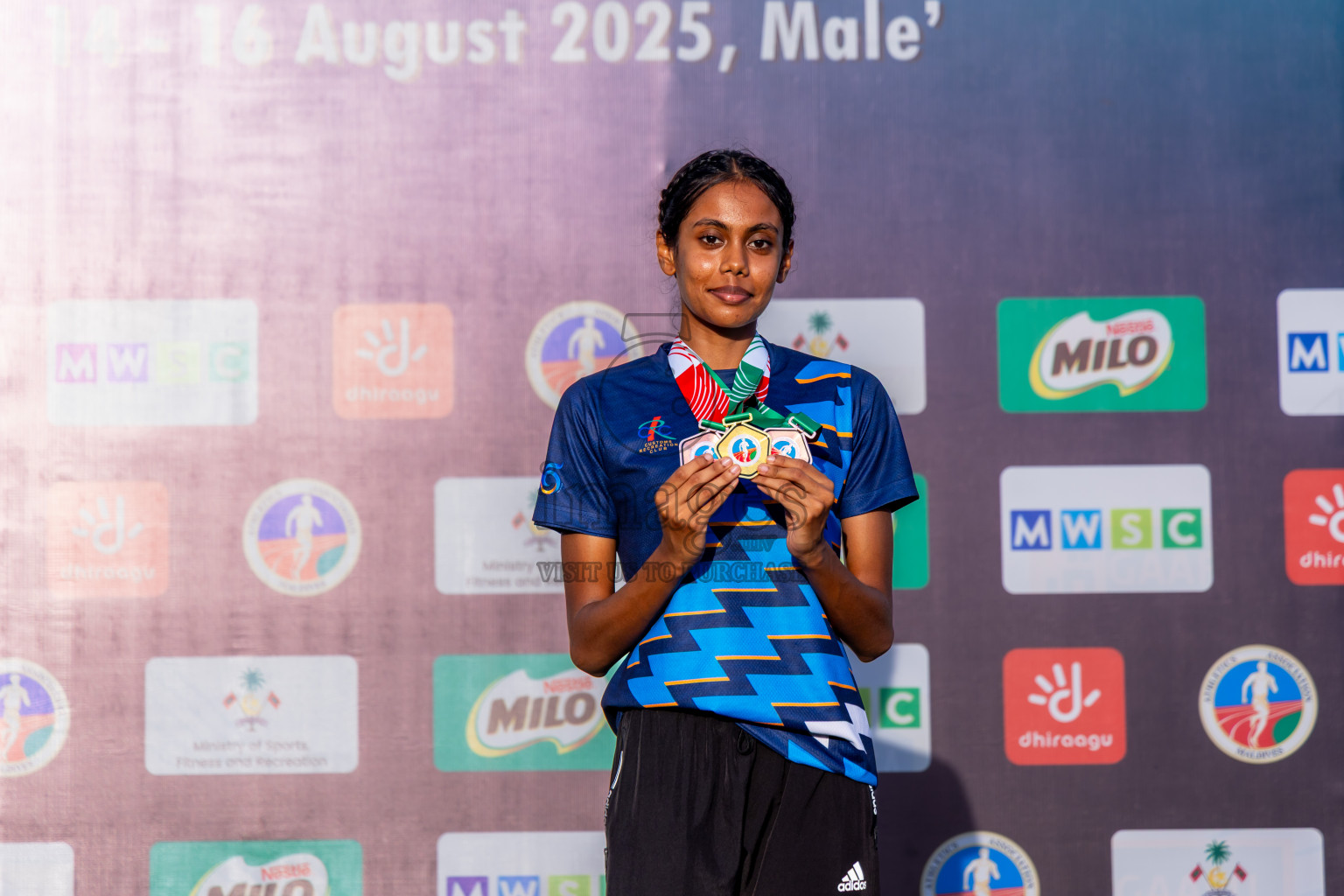 Day 3 of National Athletics Championship 2025 was held at Ekuveni Running Ground in Male', Maldives on Saturday, 16th August 2025. Photos: Nausham Waheed / images.mv