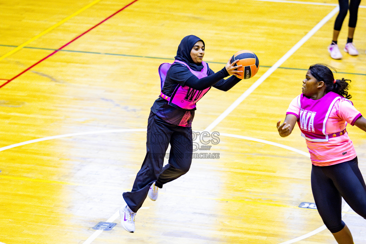 Day 5 of 21st National Netball Tournament was held in Social Canter at Male', Maldives on Sunday, 13th May 2024. Photos: Nausham Waheed / images.mv