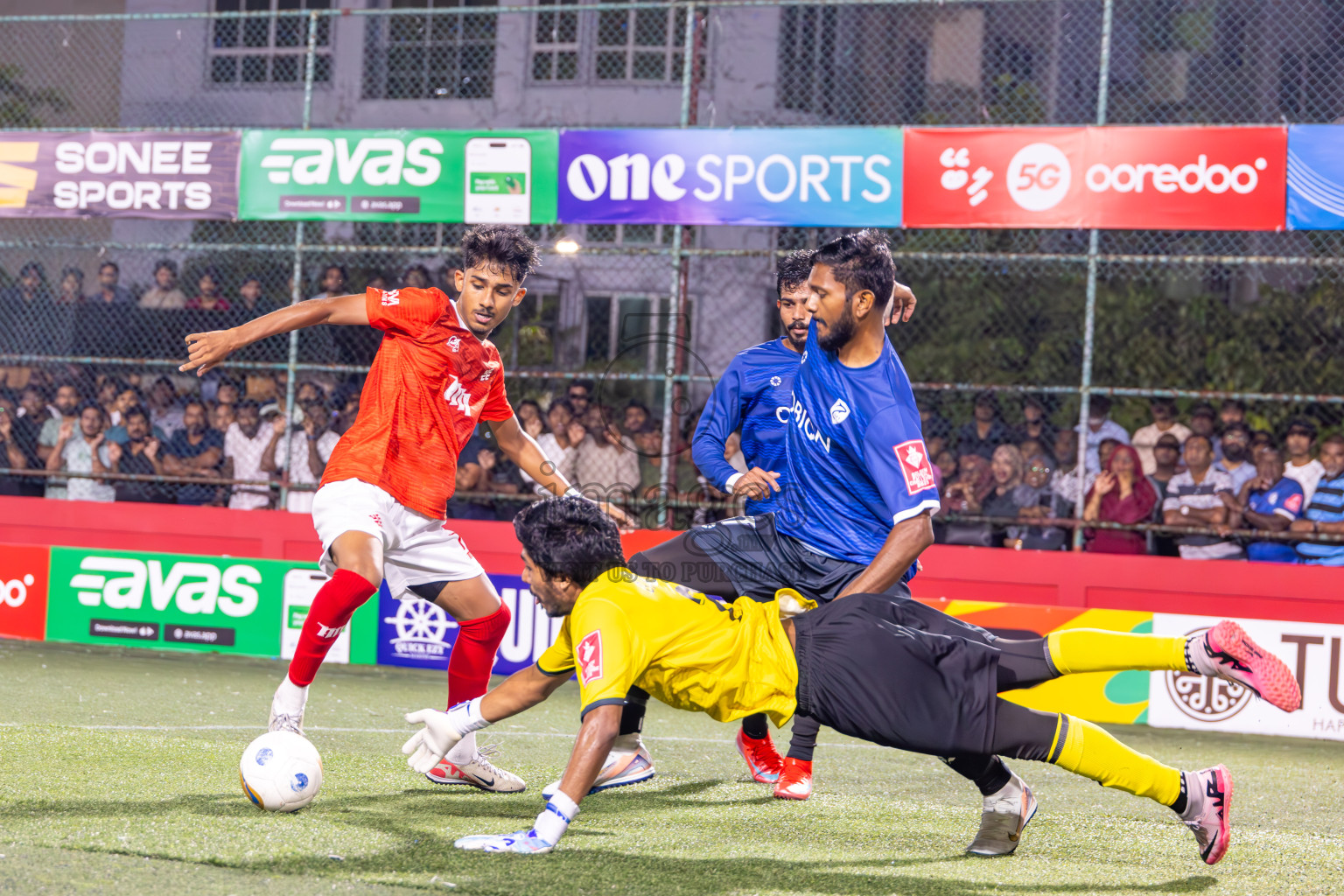 K Gaafaru vs K Kaashidhoo in Kaafu Atoll Semi Final in Day 24 of Golden Futsal Challenge 2025 was held on Tuesday , 28th January 2025, in Hulhumale', Maldives. Photos: Ismail Thoriq / images.mv