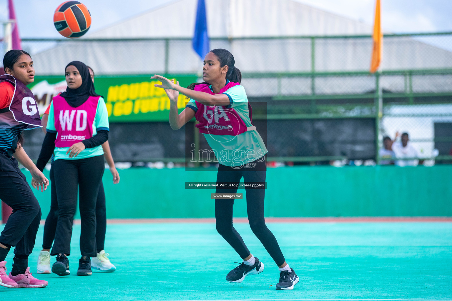 Day 6 of 20th Milo National Netball Tournament 2023, held in Synthetic Netball Court, Male', Maldives on 4th June 2023 Photos: Nausham Waheed/ Images.mv