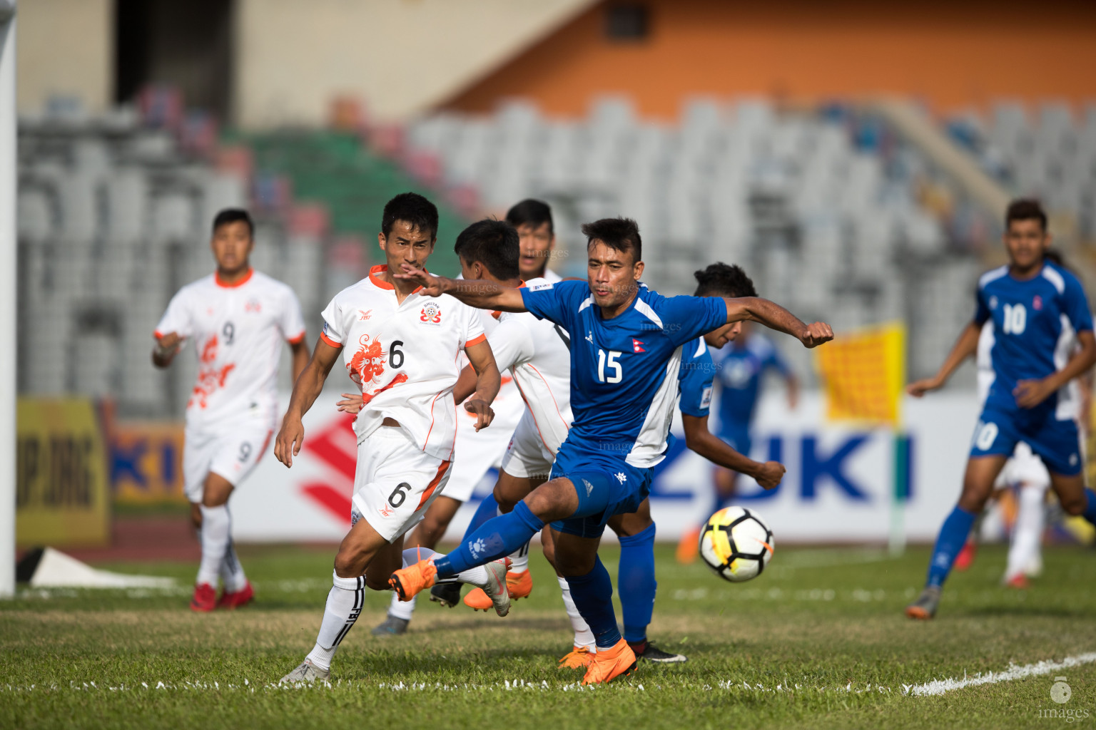 Nepal vs Bhutan in SAFF Suzuki Cup 2018 in Dhaka, Bangladesh, Thursday, September 06, 2018. (Images.mv Photo/Suadhu Abdul Sattar)